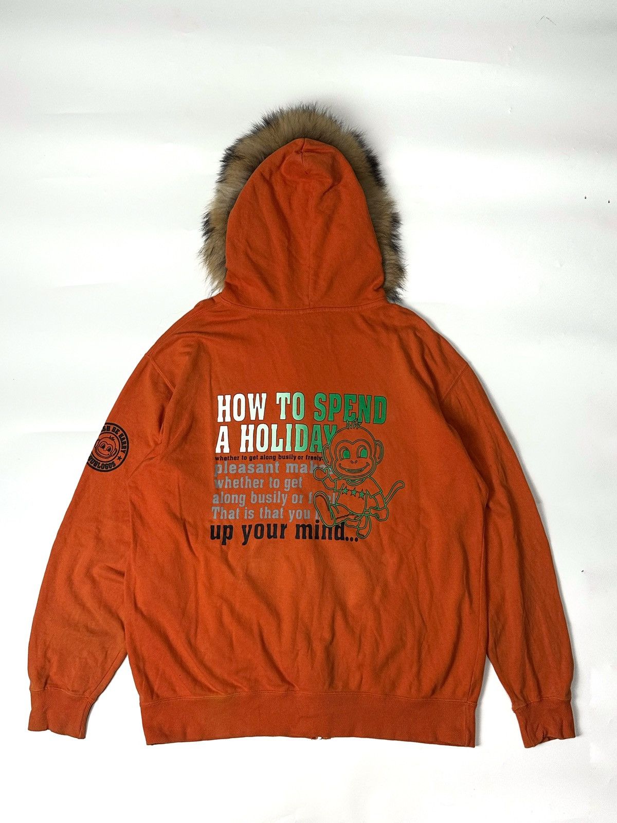 Japanese Brand Fur hoodie grass hitter qoutes Size US XL / EU 56 / 4 - 4 Thumbnail