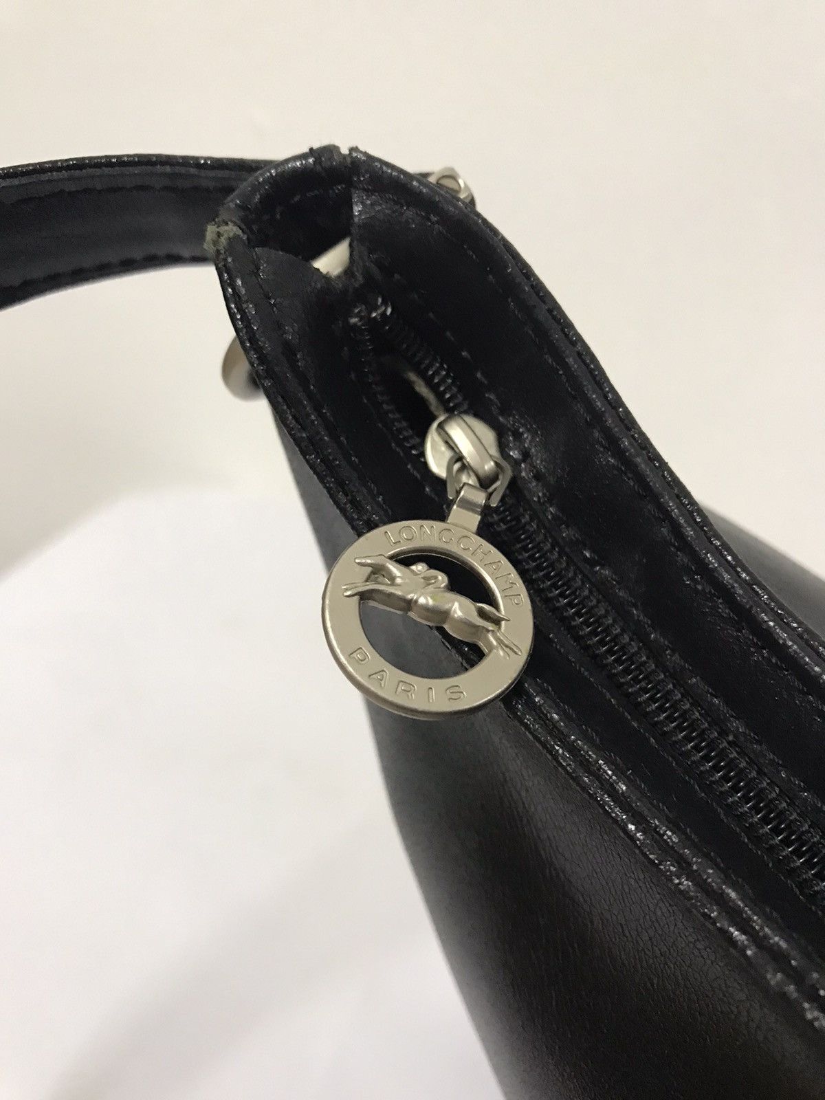 Leather Handbag Longchamp Black