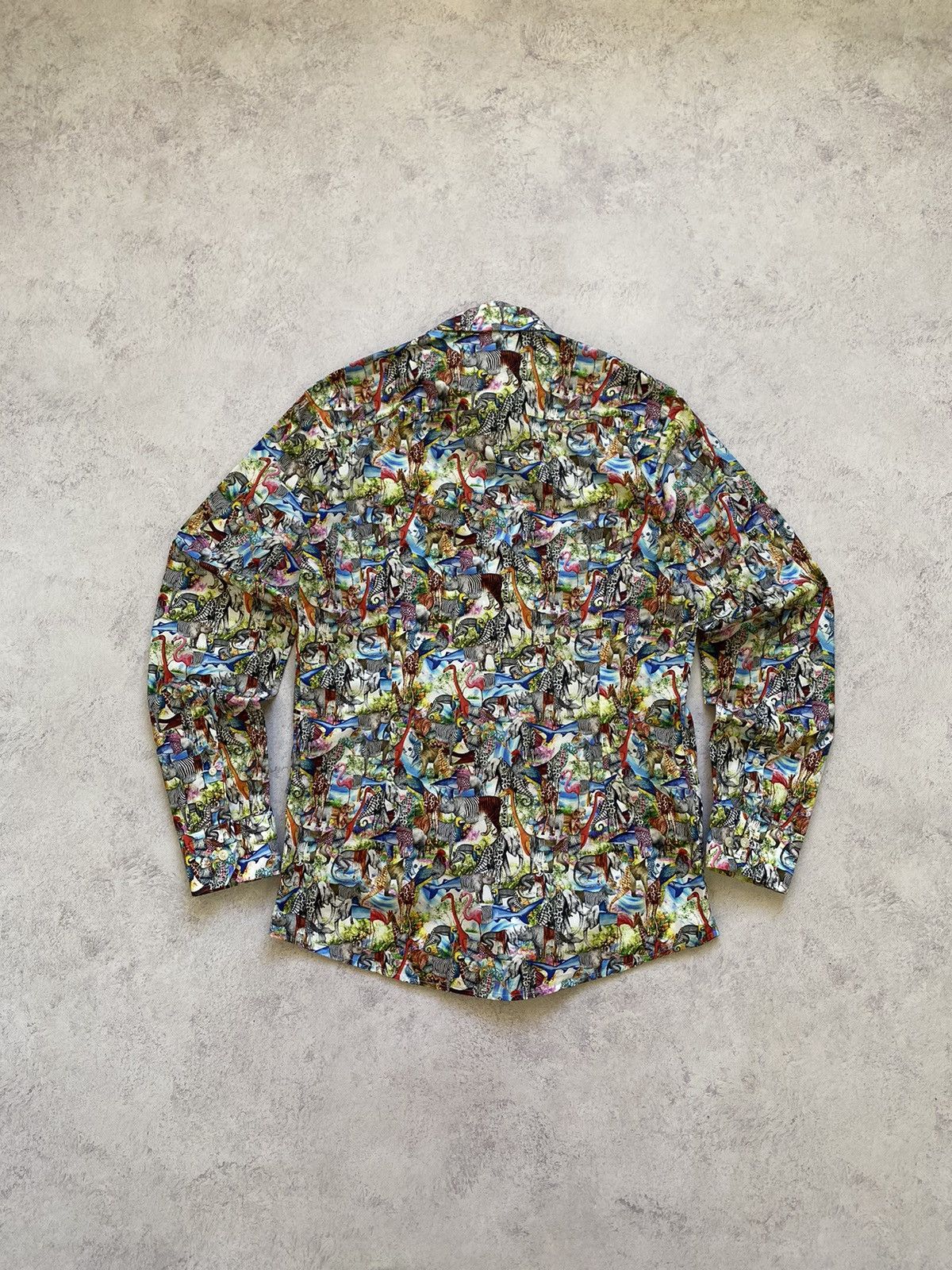 Eton Eton Mens Multicolor Animal Print Button Shirt Size M Size US M / EU 48-50 / 2 - 9 Thumbnail
