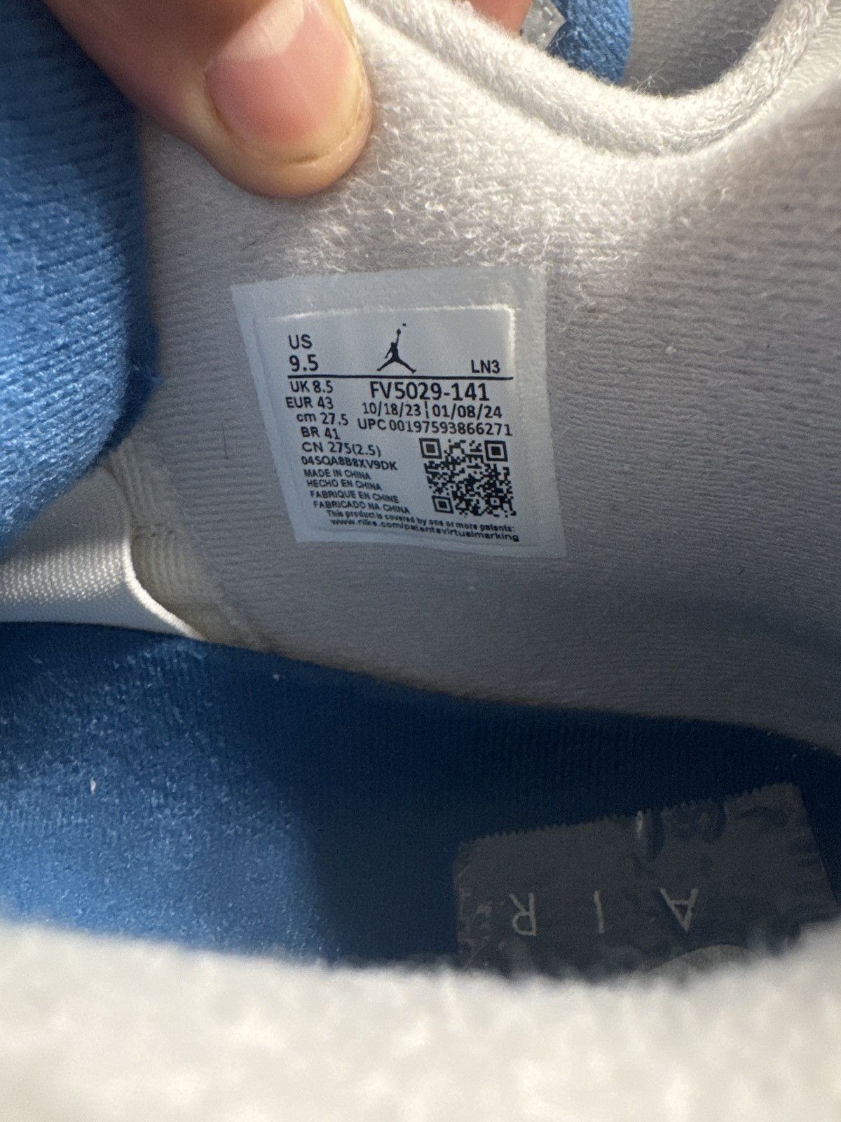 Nike Jordan 4 Military Blue Size US 9.5 / EU 42-43 - 4 Thumbnail