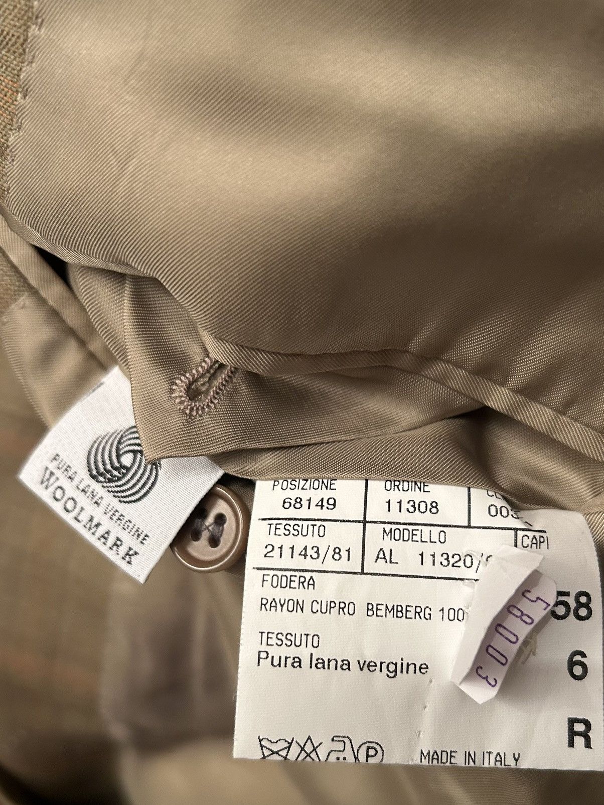 Canali Canali Tan Beige Plaid Suit Jacket Sport Coat Blazer 46R Size 46R - 6 Thumbnail