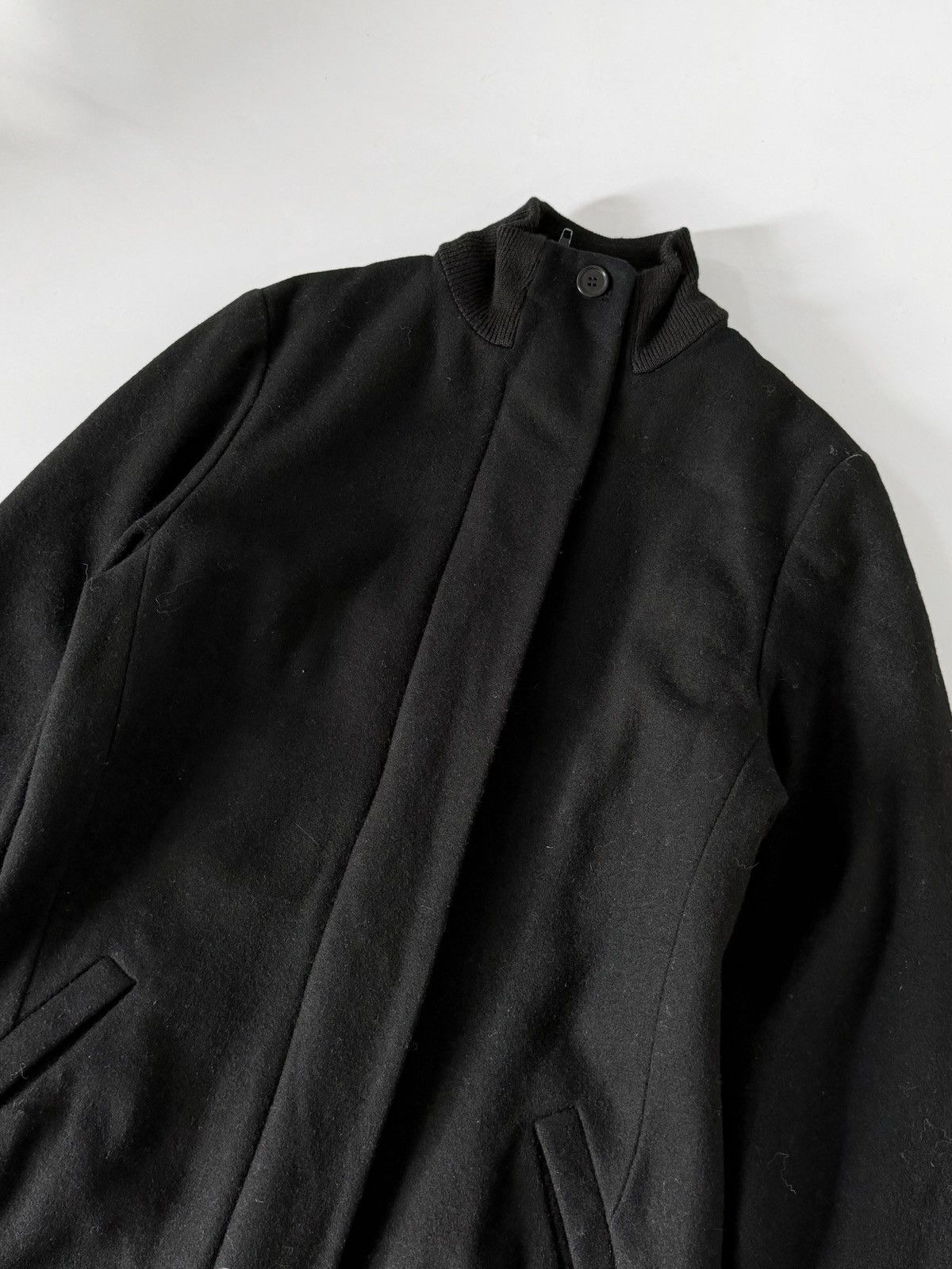 Helmut Lang Helmut Lang 1998 Black Long Wool Coat Size XS / US 0-2 / IT 36-38 - 3 Thumbnail