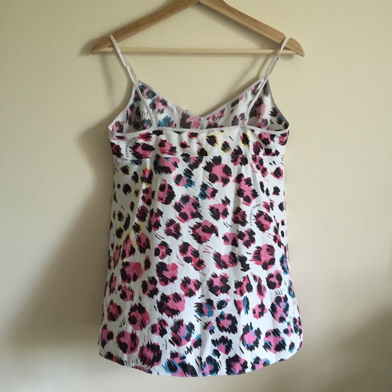 Victoria's Secret VICTORIAS SECRET Vintage Y2K White Pink Leopard Camisole Size L / US 10 / IT 46 - 6 Thumbnail