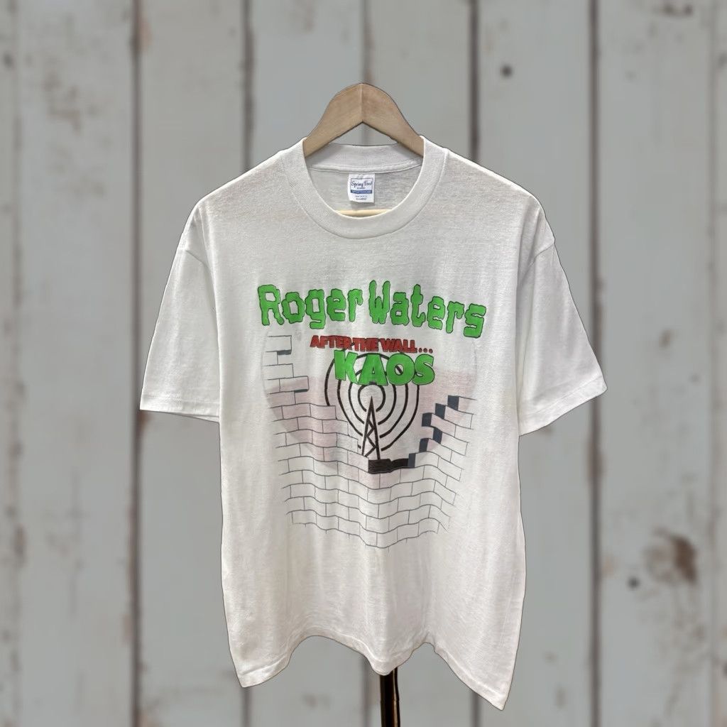 Vintage VINTAGE Pink Floyd T-Shirt KAOS 1987 Rodger Waters After The Wall White 2XL Mens Size US XXL / EU 58 / 5 - 1 Thumbnail