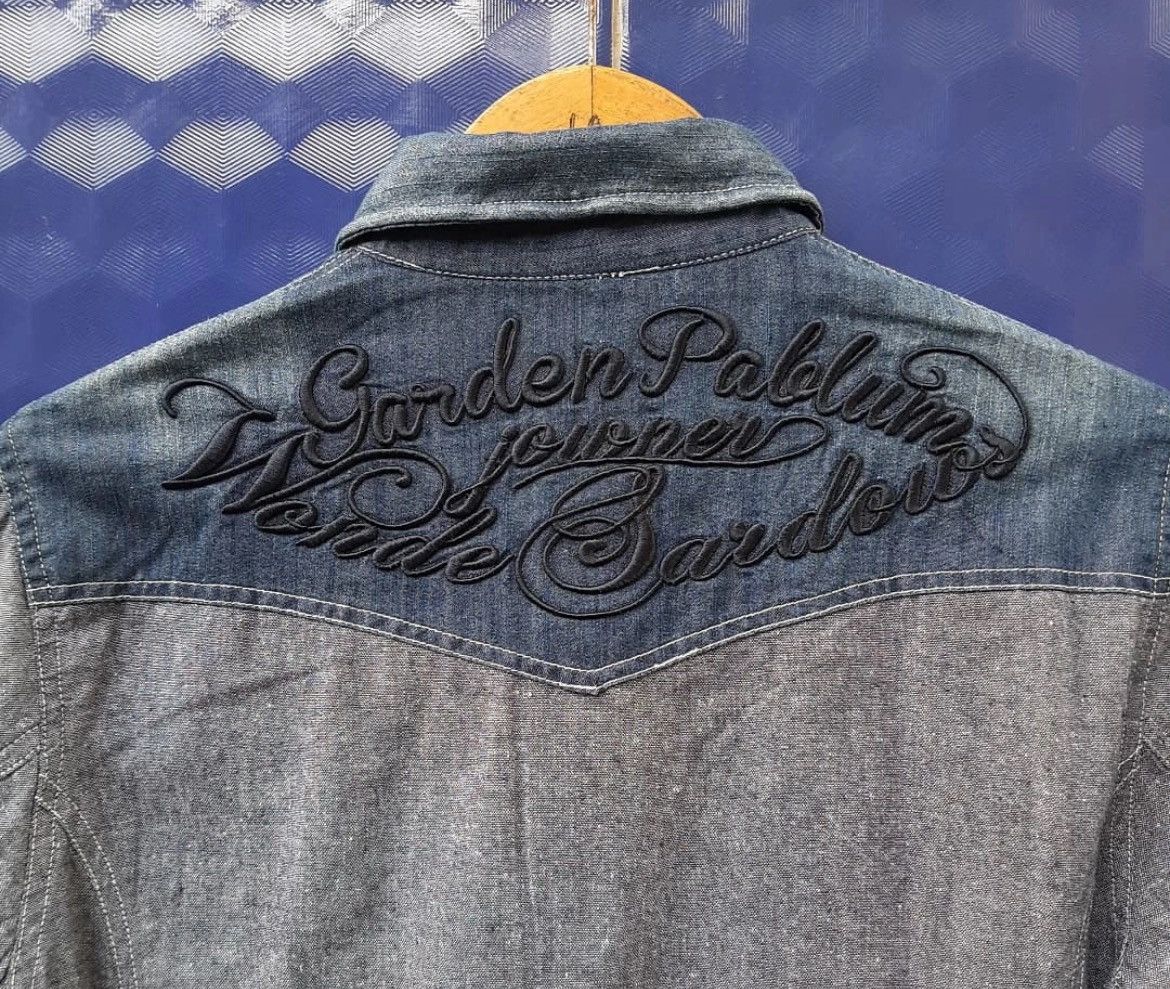 Hysteric Glamour 2000s In Tne Attic Japanese Poem Snap Denim Shirt y2k Size US M / EU 48-50 / 2 - 4 Thumbnail