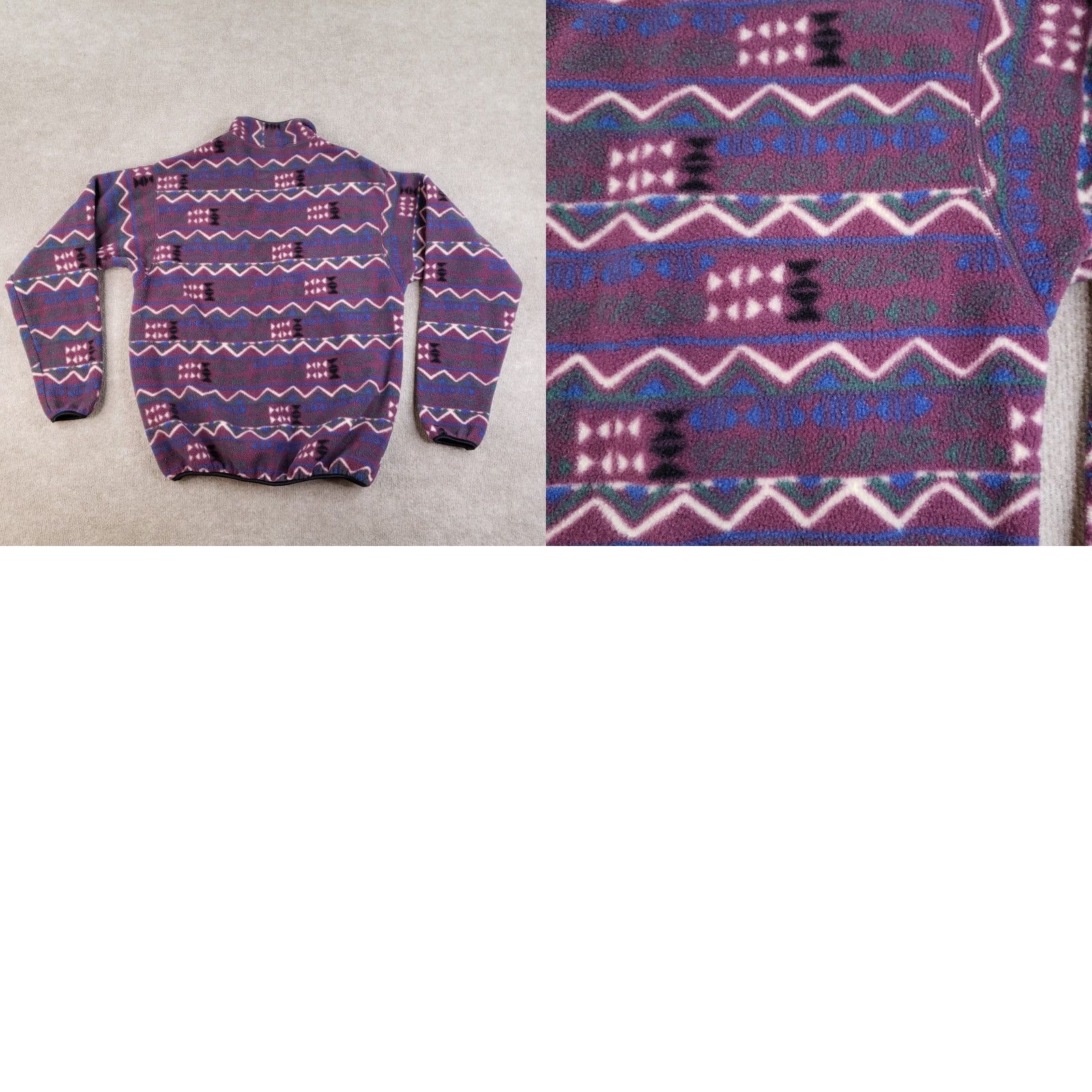 Vintage Vintage Columbia Pullover Sweater Mens Medium Purple Aztec Fleece USA 90s 1/2 Zip Size US M / EU 48-50 / 2 - 8 Thumbnail