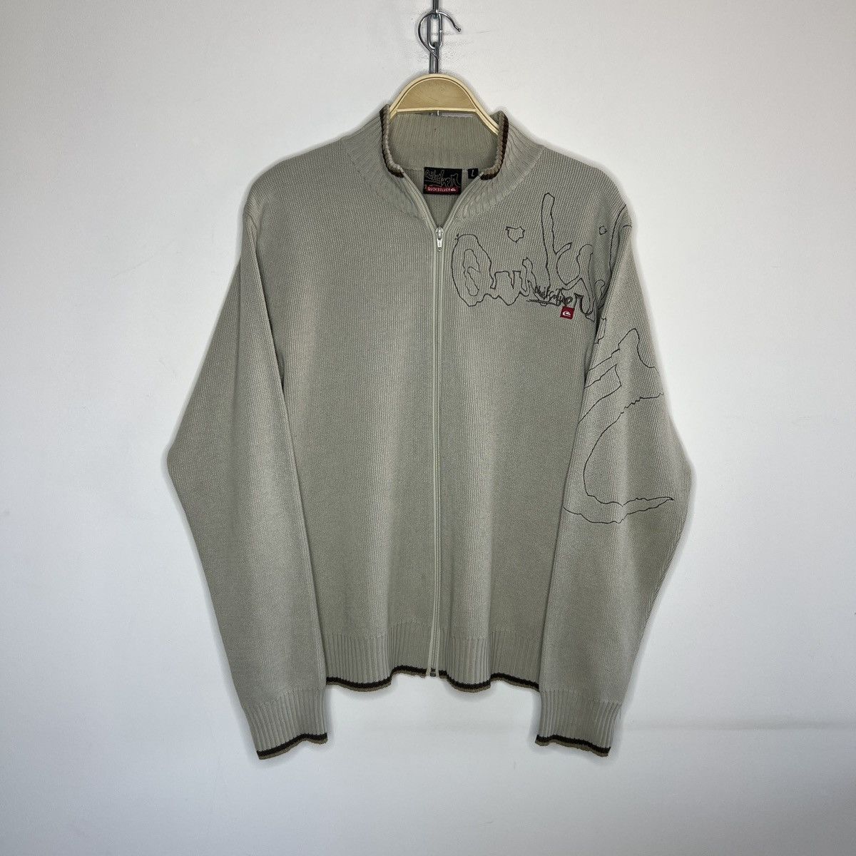 Quiksilver × Vintage CRAZY VINTAGE QUICKSILVER ZIP UP SWEATSHIRT Y2K Size US M / EU 48-50 / 2 - 1 Thumbnail