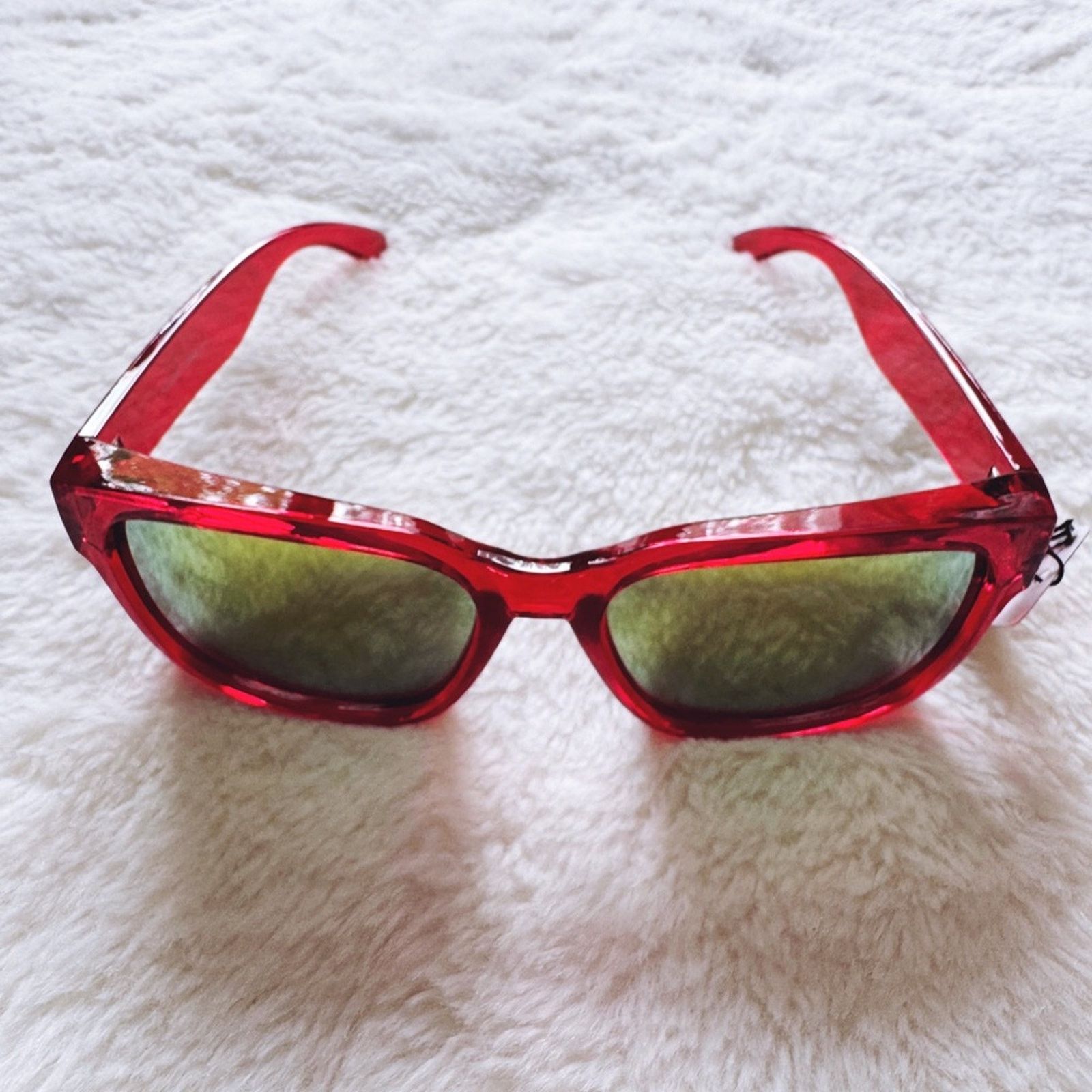 Other Cedric Bright Red Mirrored Sunglasses Size ONE SIZE - 5 Thumbnail