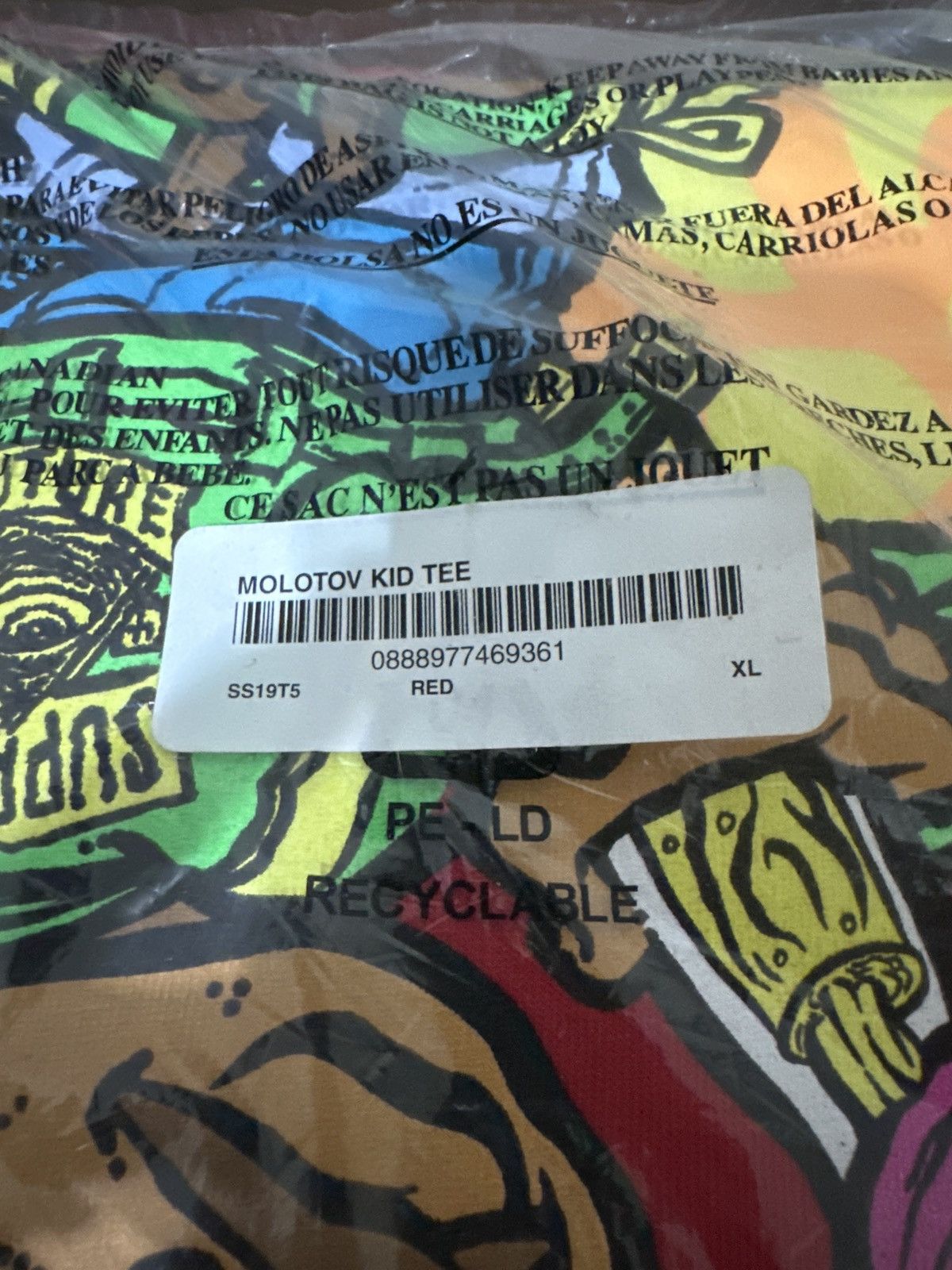 Supreme Supreme Molotov Kid Tee Red XL Size US XL / EU 56 / 4 - 5 Thumbnail