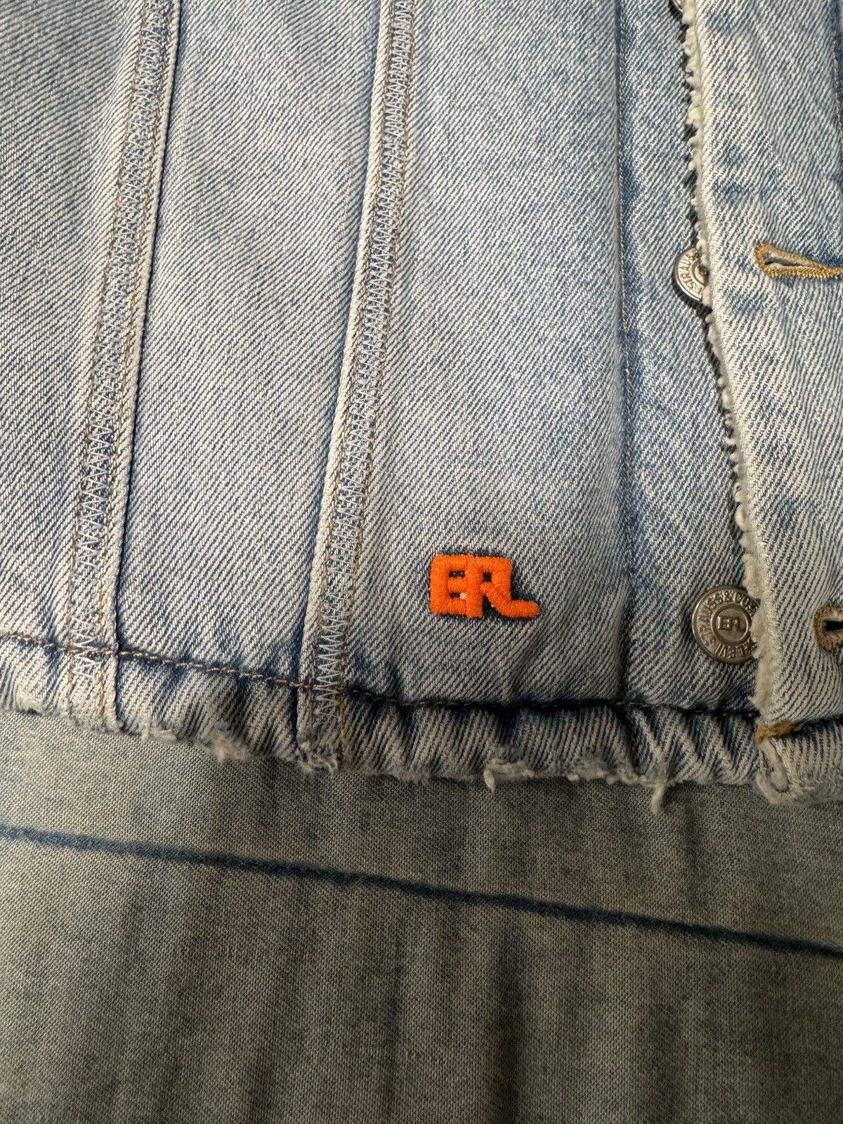 ERL × Levi's ERL Levis Sherpa Lined Denim Trucker Jacket Size US L / EU 52-54 / 3 - 3 Thumbnail