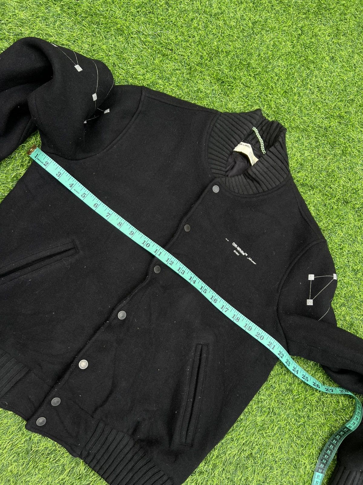 Off-White Off-White c/o Virgil FW20 (Black) Wool VarsityJacket- Large Size US M / EU 48-50 / 2 - 16 Thumbnail