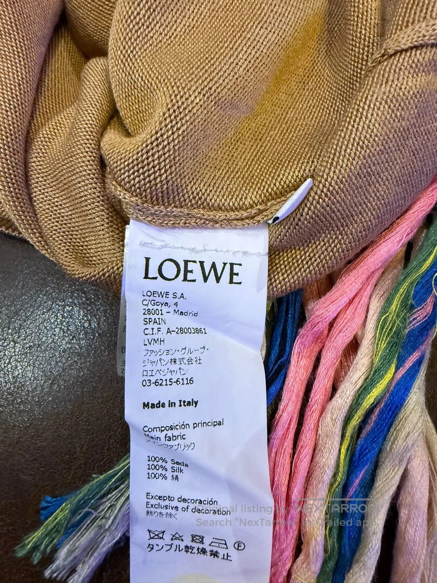 LOEWE Fringe Striped Silk Sweater.
