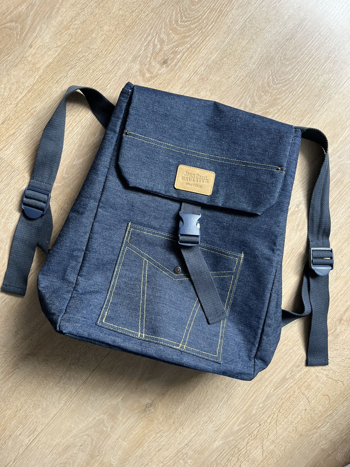 Jean Paul Gaultier × Vintage Jean Paul Gaultier Backpack Denim Bag Size ONE SIZE - 1 Thumbnail