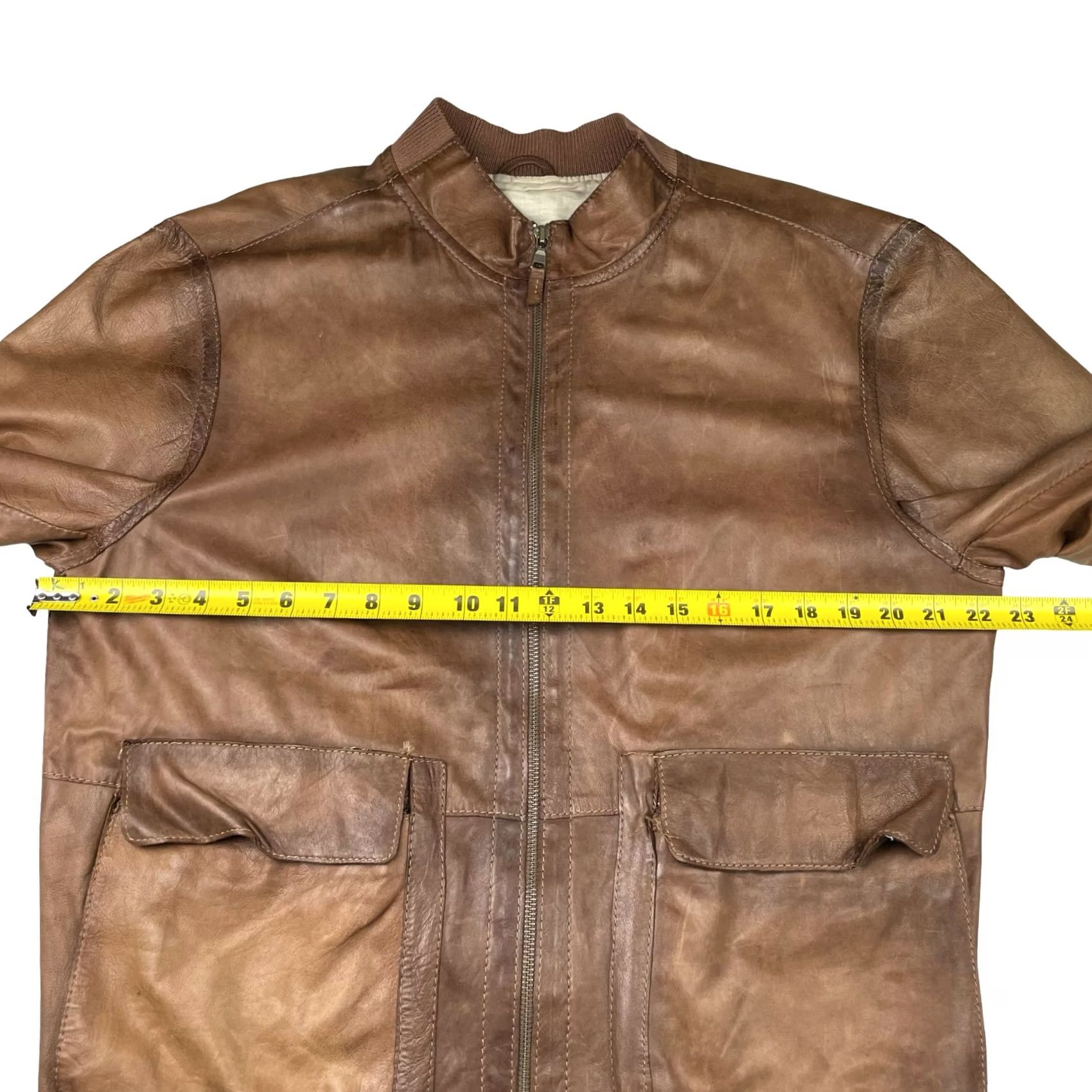 Vintage VINTAGE Gimo's Leather Bomber Jacket Brown Mens Medium Italy Size US M / EU 48-50 / 2 - 8 Thumbnail