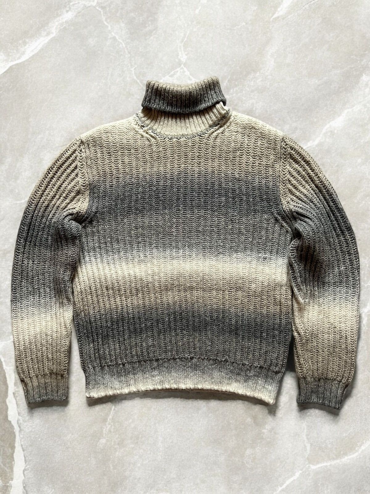 Baldessarini × Vintage BALDESSARINI HEAVY KNIT WOOL Sweater turtleneck multicolour Size US L / EU 52-54 / 3 - 3 Thumbnail