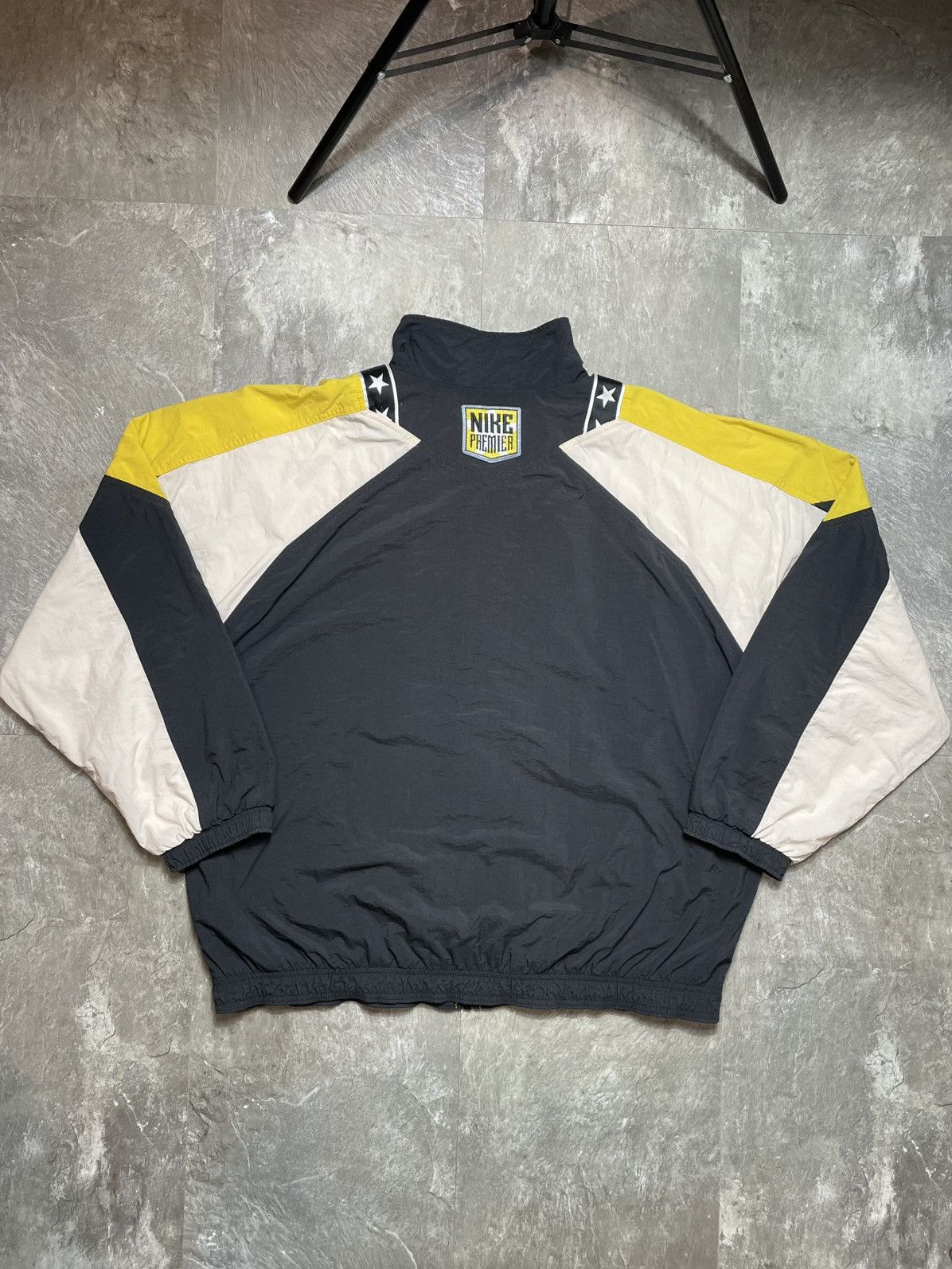 Nike Nike Premier Vintage Swoosh Nylon Zip Track Jacket Big Logo Size US XL / EU 56 / 4 - 5 Thumbnail