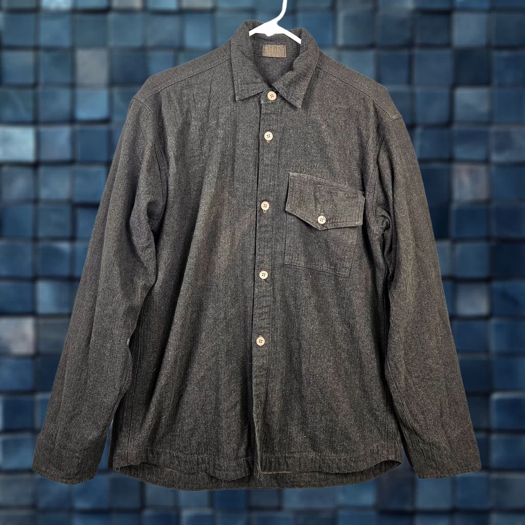 Vintage CP Shades Shirt Jacket Women’s Cotton Lined Shirt Jacket Size M Brown USA Logo Zipper Button Long Sleeve Size M / US 6-8 / IT 42-44 - 1 Thumbnail