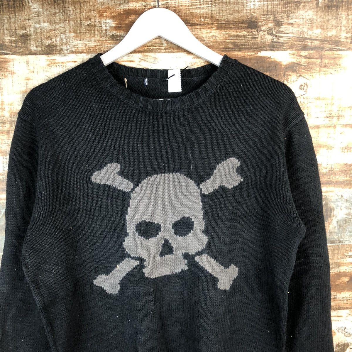 Japanese Brand D japan Skulls Black sweatshirt Knitwear #A1813 Size US M / EU 48-50 / 2 - 5 Thumbnail