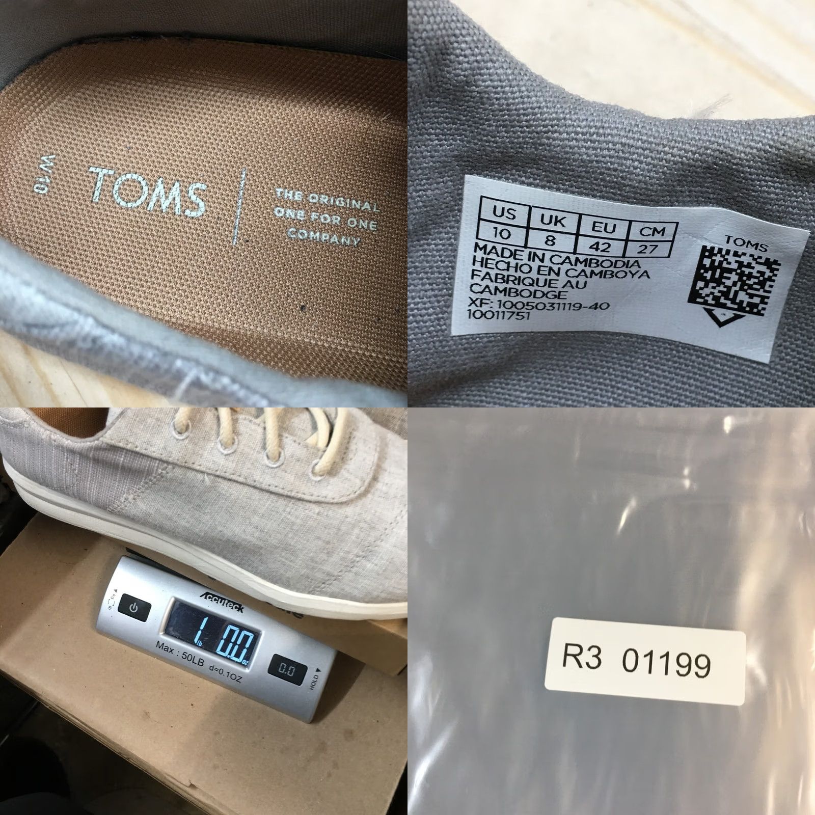 Toms Toms Cabrillo Sneakers Shoes Womens 10 Gray Walking Low Top Lace Up 10011751 Size L / US 10 / IT 46 - 9 Thumbnail