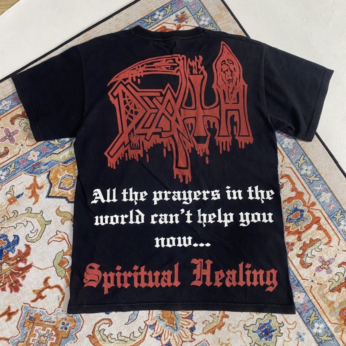 4GSELLER Vintage death " spiritual healing " band tee Size US M / EU 48-50 / 2 - 7 Thumbnail