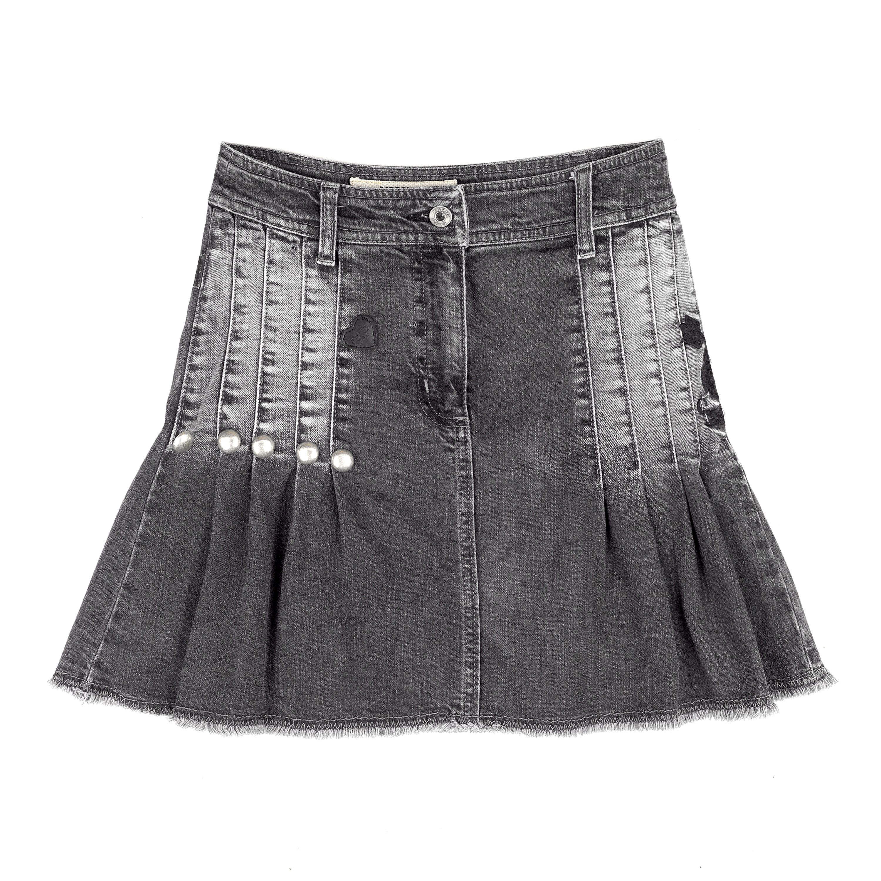 Love Moschino × Moschino Moschino Jeans Pleated Dark Denim Skirt (M) Size 27" / US 4 / IT 40 - 1 Thumbnail