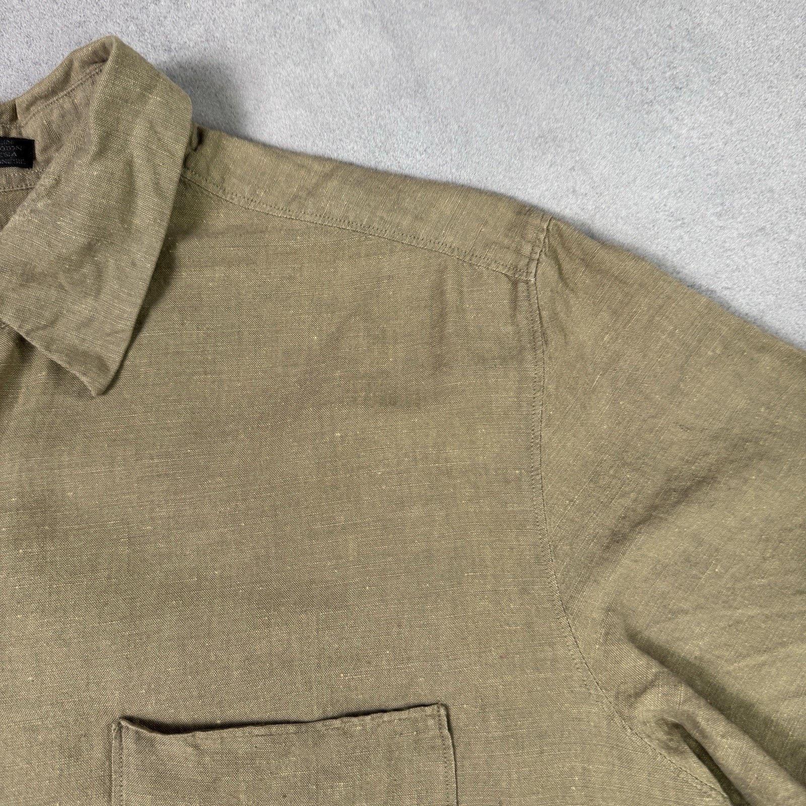 DKNY DKNY Donna Karan Men Linen/Cotton Men Shirt Button Up Size US XL / EU 56 / 4 - 2 Thumbnail