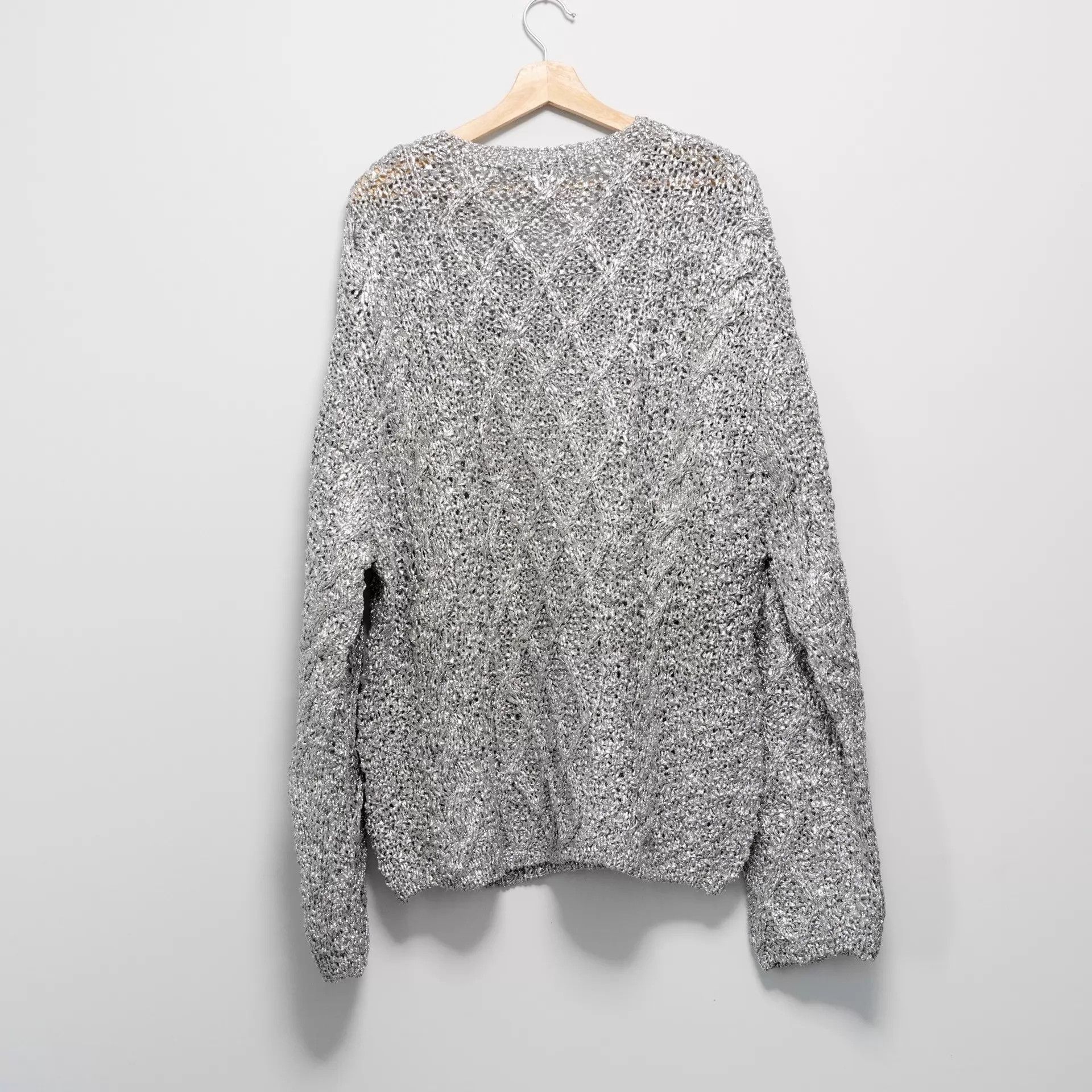 Yohji Yamamoto Yohji Yamamoto 80ss Shimmering Diamond Knit Sweater Size US M / EU 48-50 / 2 - 2 Thumbnail