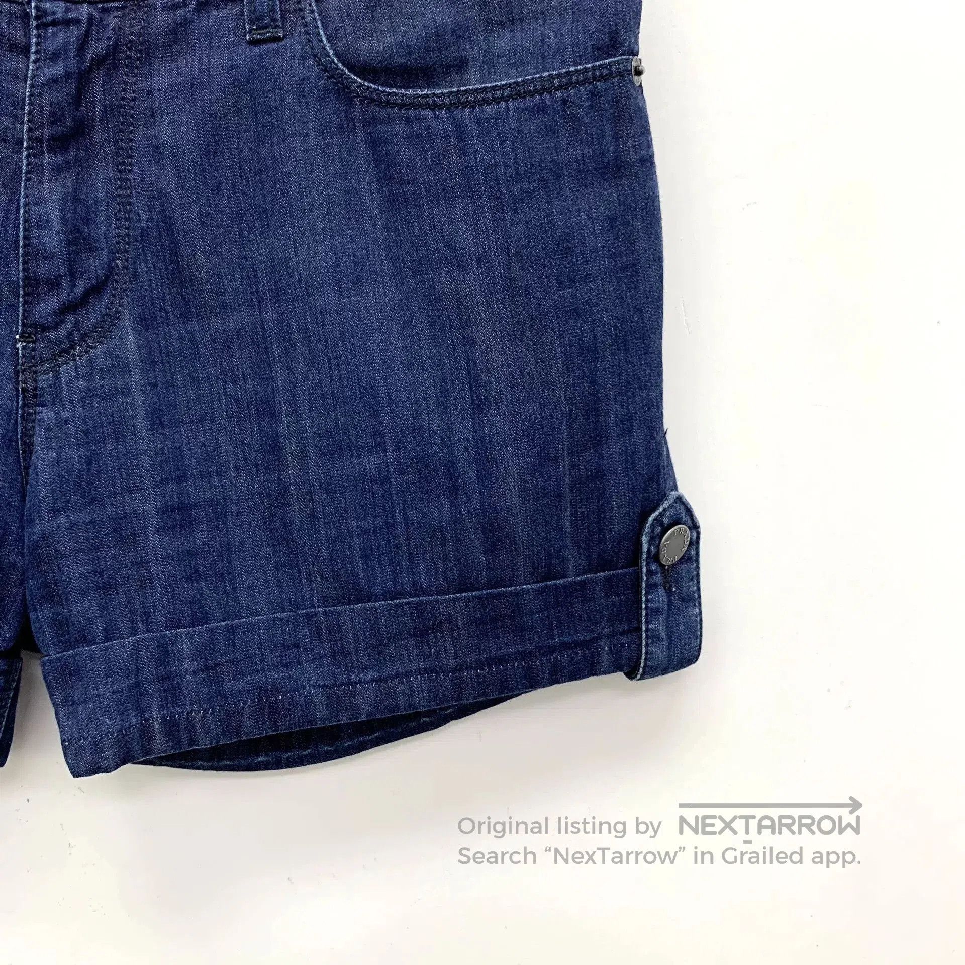 Prada Prada Dark Blue Cotton Denim Shorts. Size 25" / US 0 / IT 36 - 4 Thumbnail