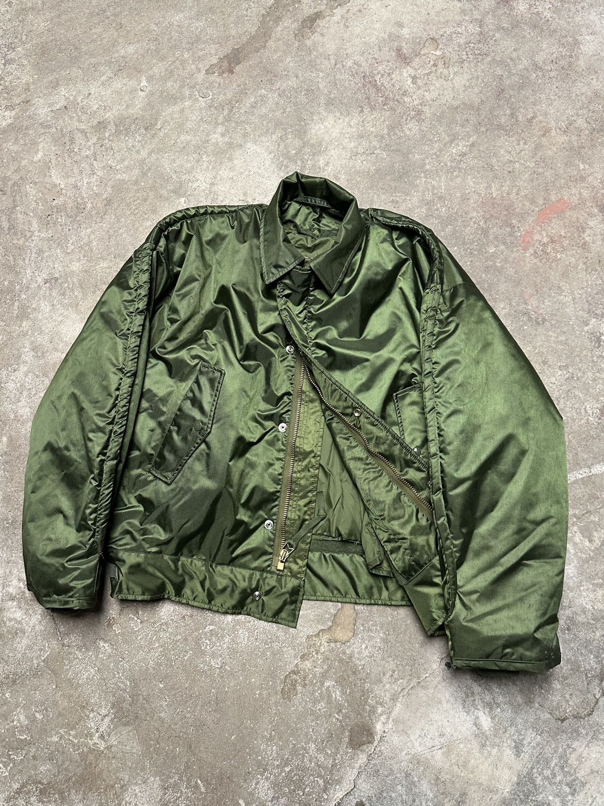 Vintage Olive USN Navy A1 Insulated Extreme Cold Weather deck jacket Size US XL / EU 56 / 4 - 3 Thumbnail