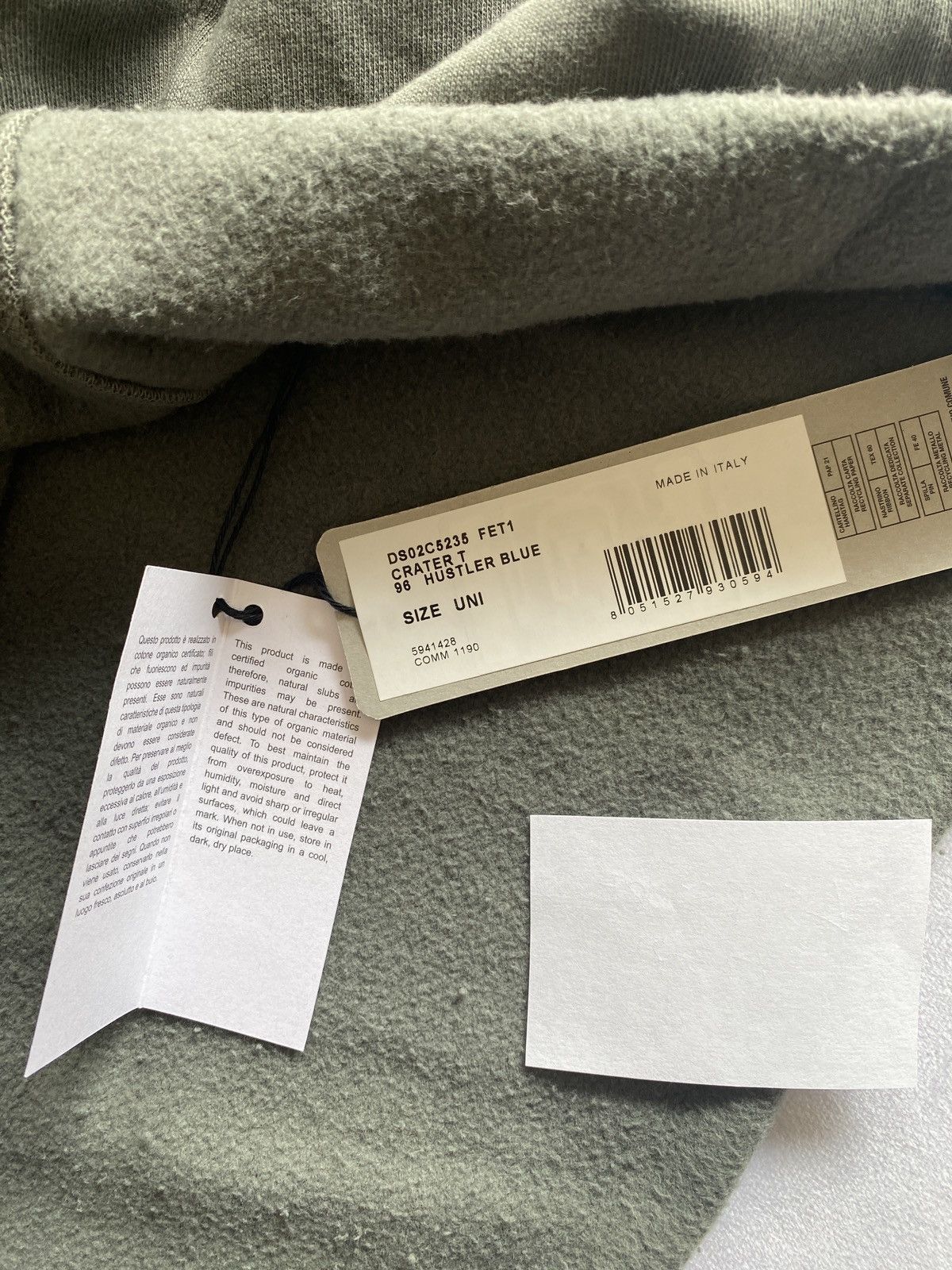 Rick Owens Drkshdw Rick Owens Drkshdw Crater Crew Sweater Hustler Blue UNI OS Size ONE SIZE - 9 Thumbnail