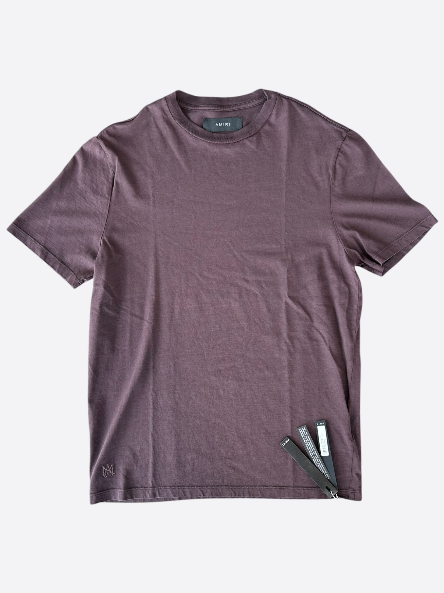 Amiri Brown Mini MA Logo Embroidered T-Shirt