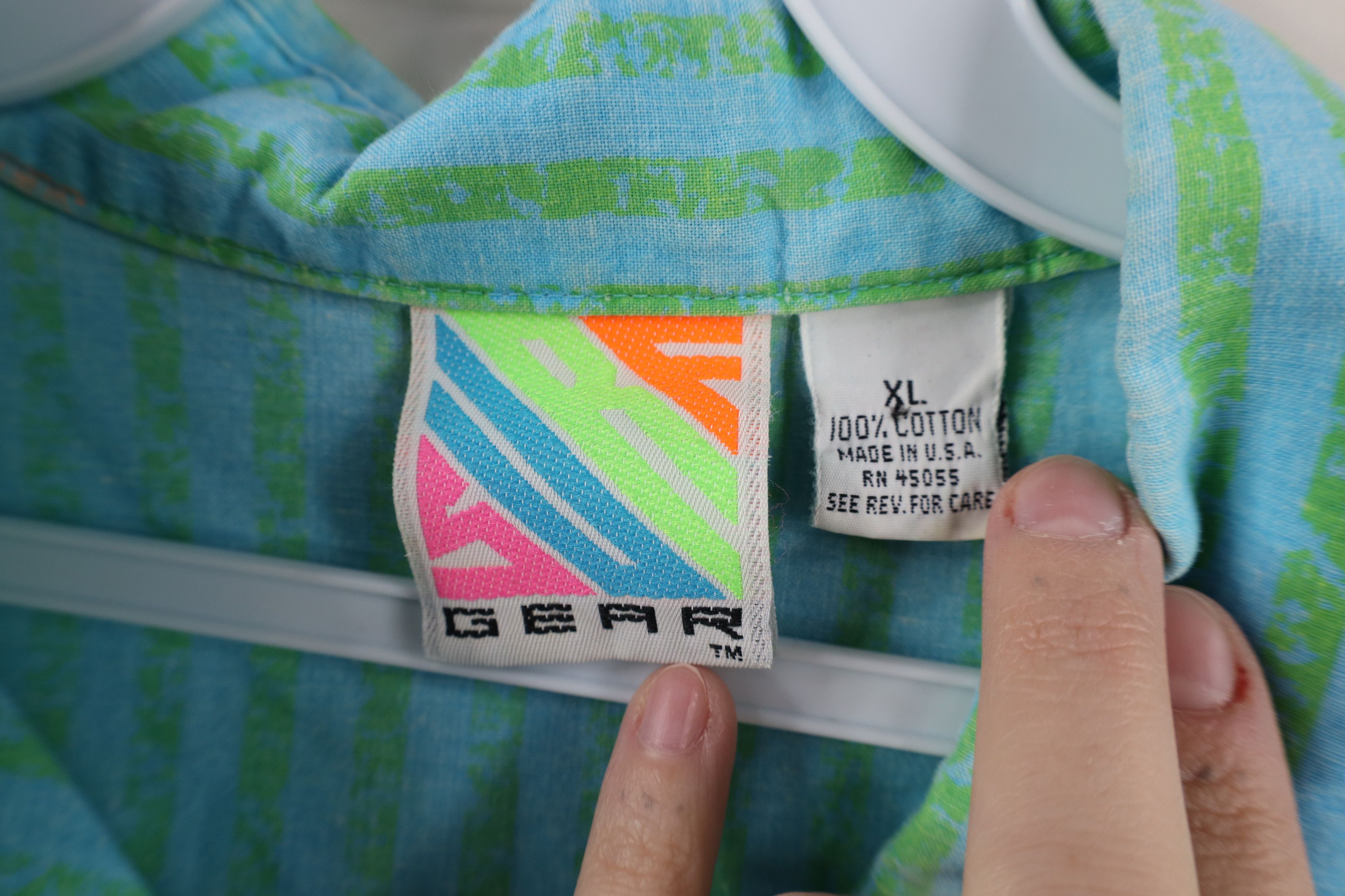 Vintage Vintage 80s 90s Surf Gear Striped Surfing Button Shirt USA Size US XL / EU 56 / 4 - 10 Thumbnail