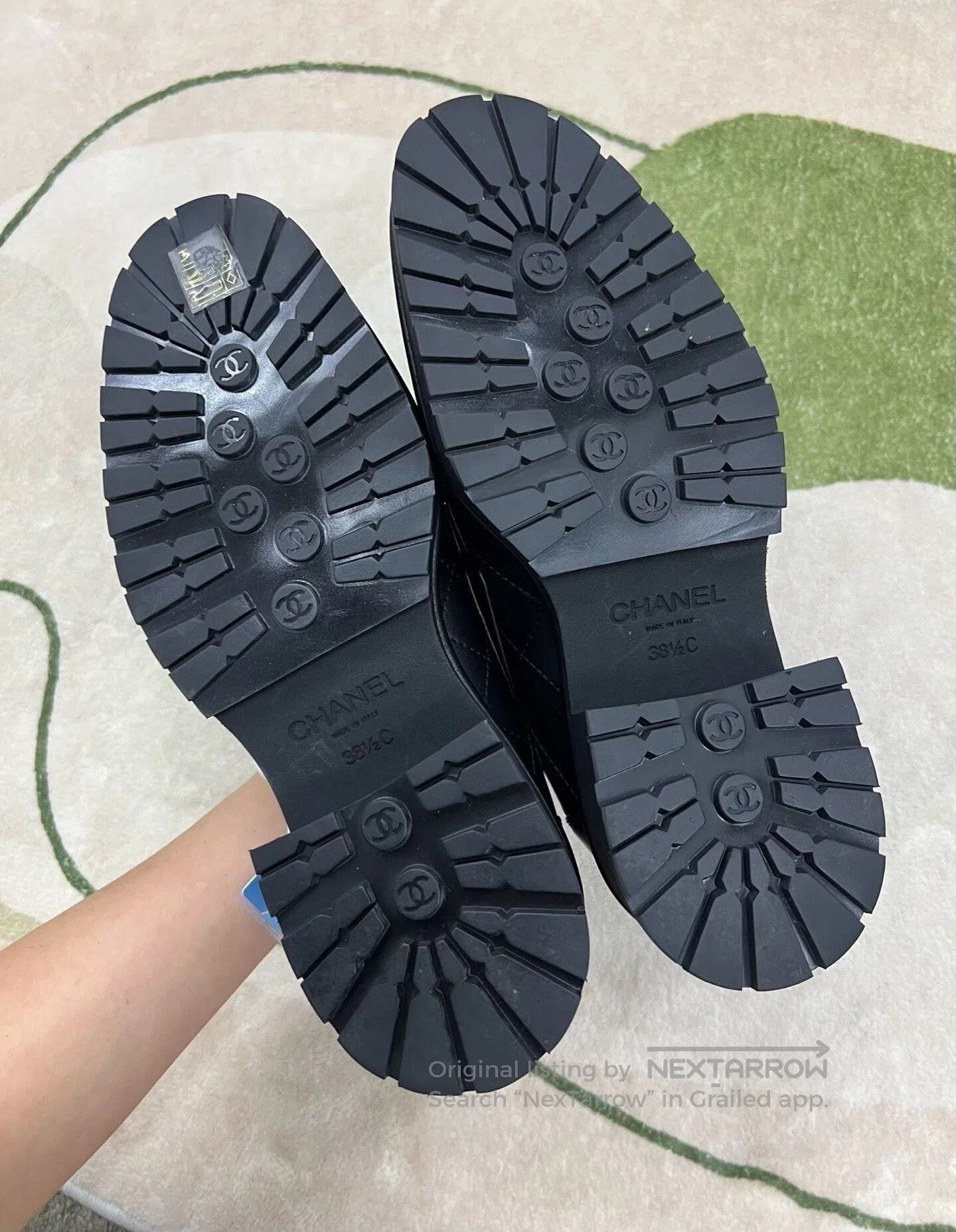Chanel Chanel Black Quilted Platform Loafers. Size US 7.5 / IT 37.5 - 6 Thumbnail