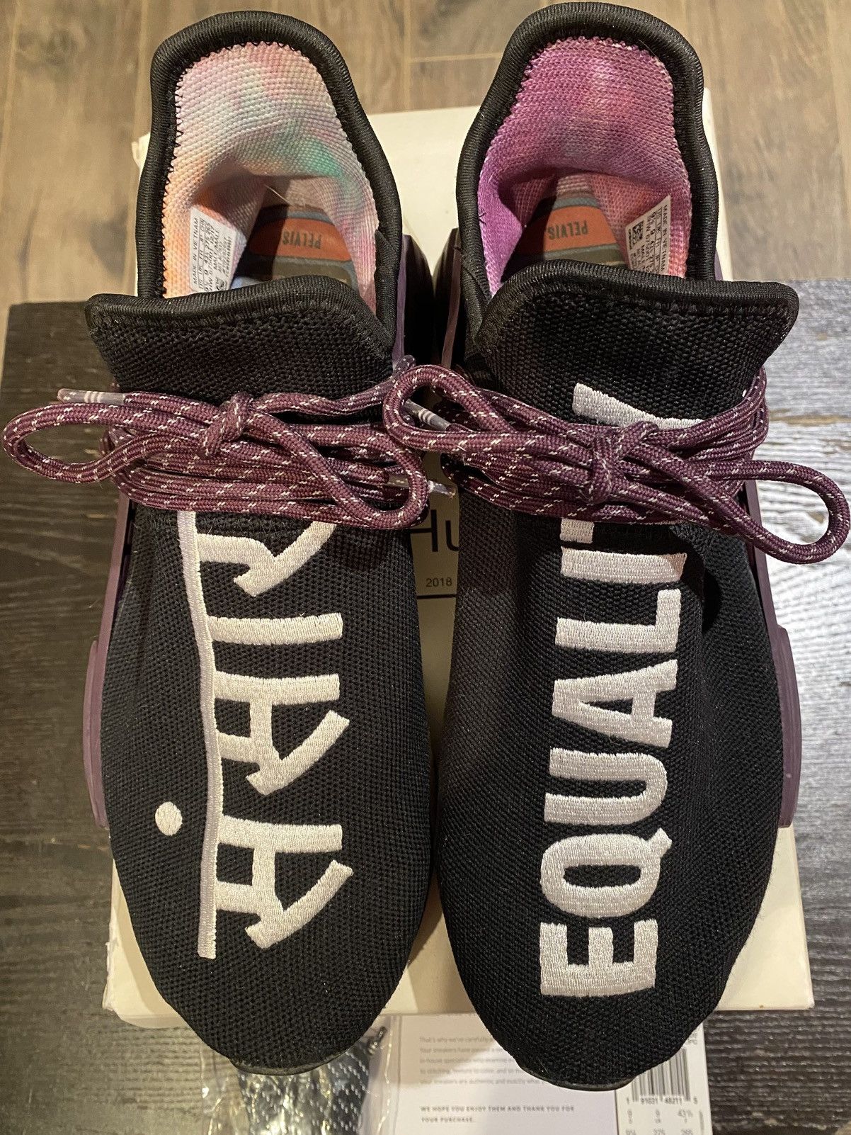 Adidas × Humanrace × Pharrell Human Race Pharrell Williams Adidas Holi NMD Core Black Size US 9.5 / EU 42-43 - 2 Thumbnail