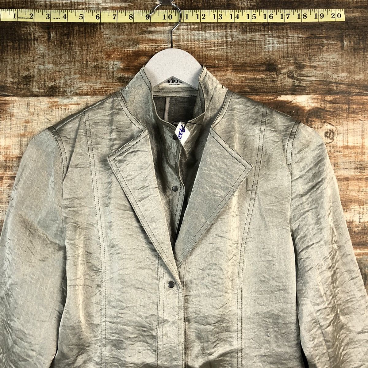Hiroko Koshino Homme Hiroko Bis hiroko koshino Grey Blazer #A2396 Size S / US 4 / IT 40 - 4 Thumbnail