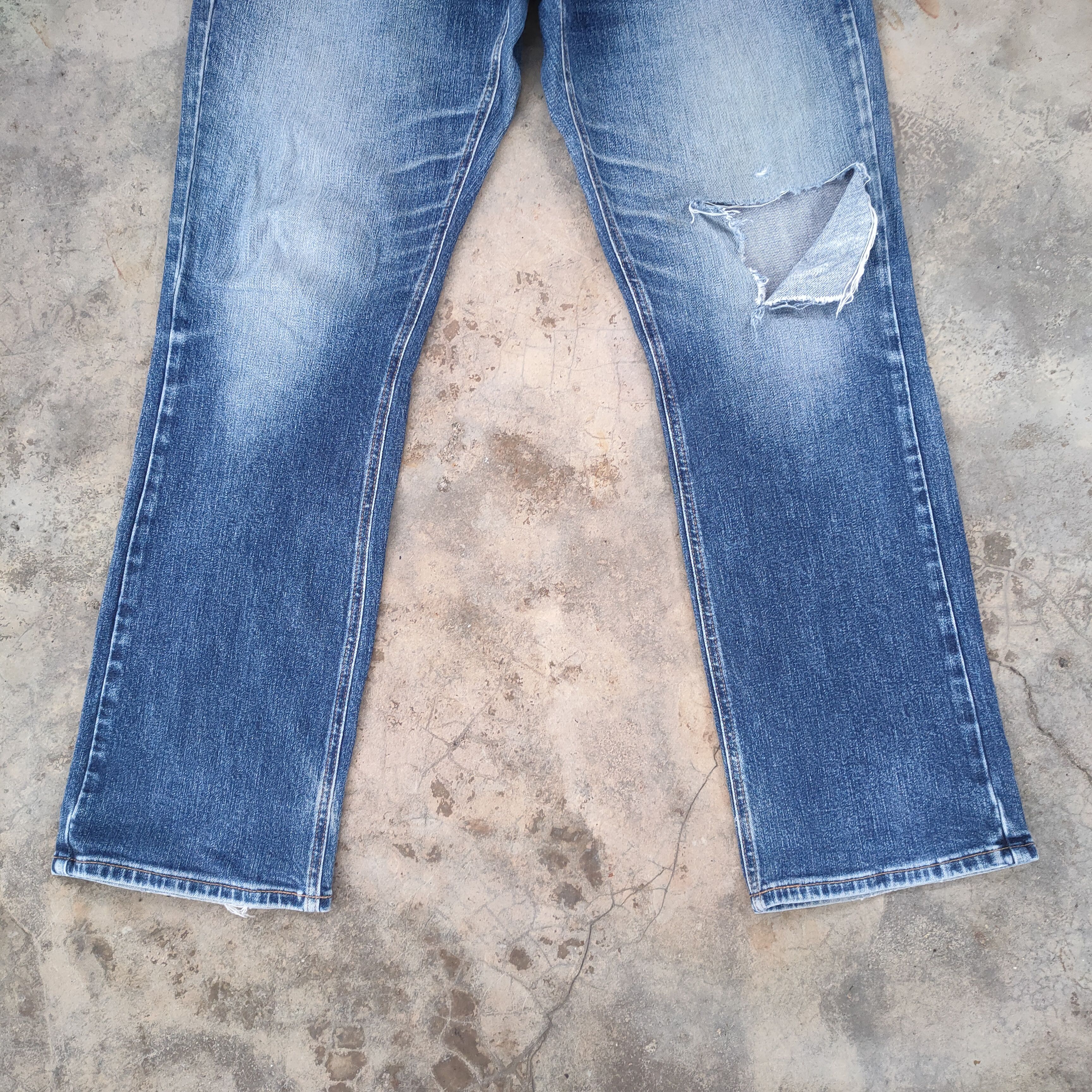 Wrangler W33 VINTAGE WRANGLER FADED DISTRESSED JEANS DENIM PANTS Size US 33 - 4 Thumbnail