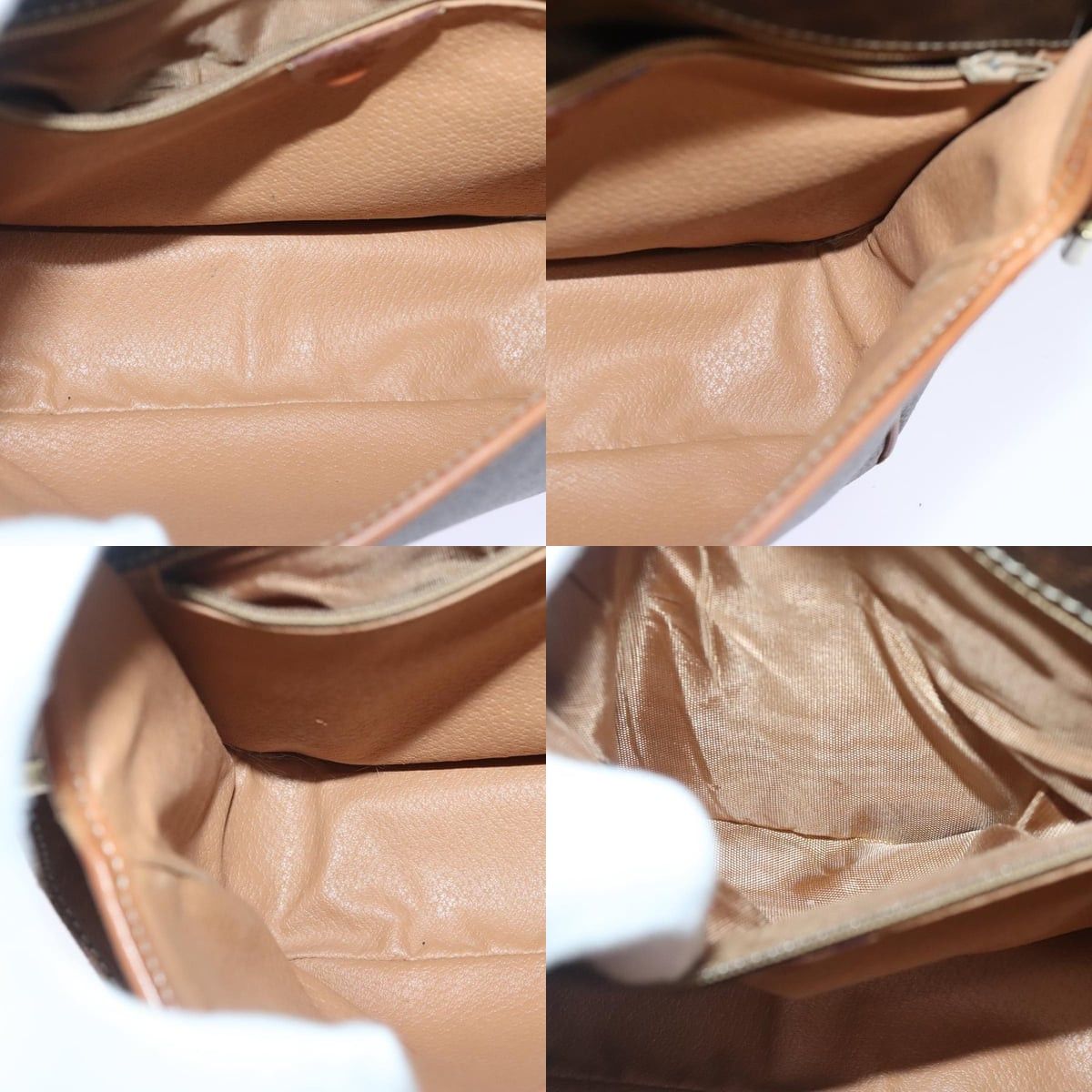 Celine CELINE Macadam Canvas Shoulder Bag Pvc Leather Brown Gold Size ONE SIZE - 12 Thumbnail