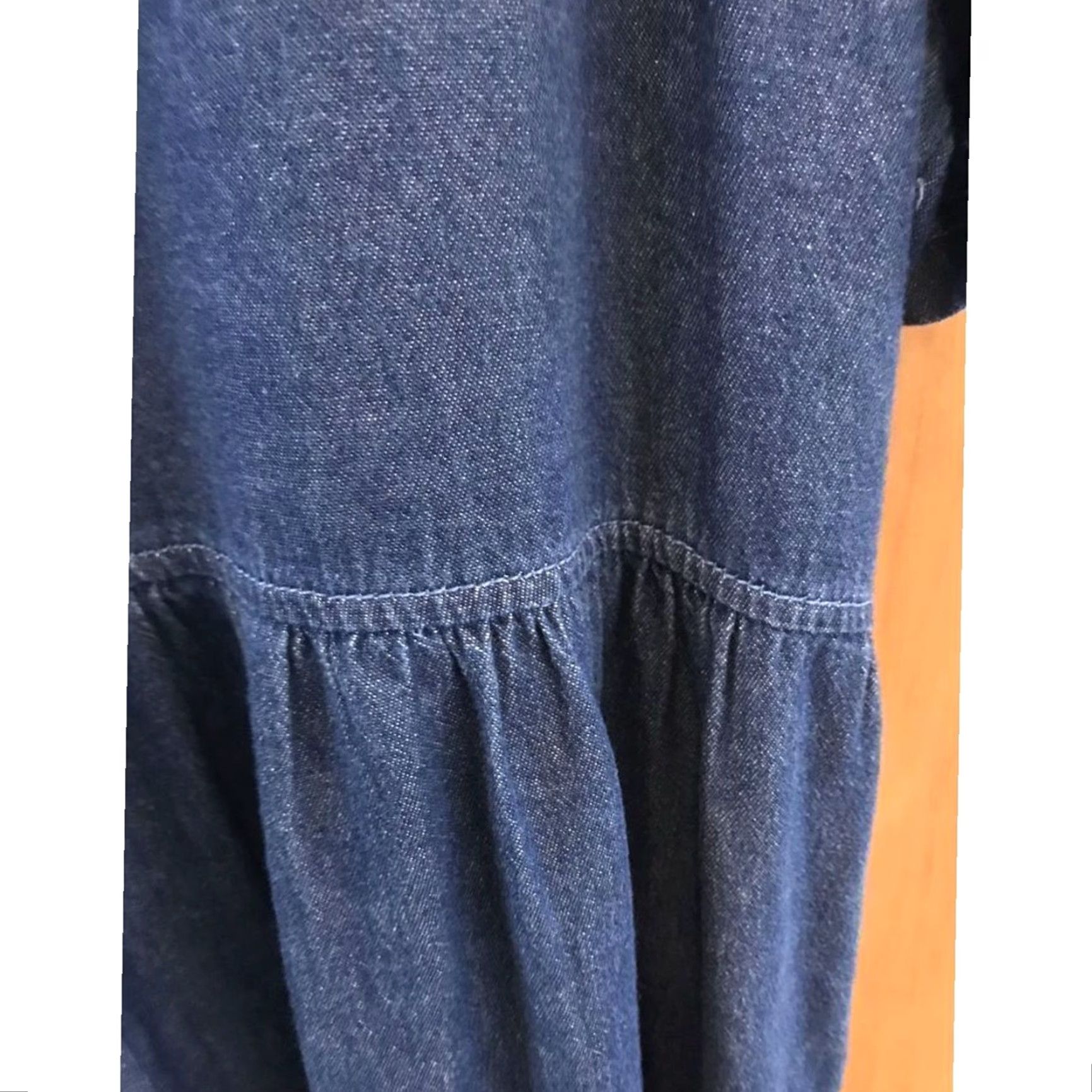 Blair Blair Denim Maxi Dress Button Down Short Sleeve XL Pockets Women Blue Regular Size XL Dress Length Midi Fit & Flare Size 40" / US 18 - 3 Thumbnail