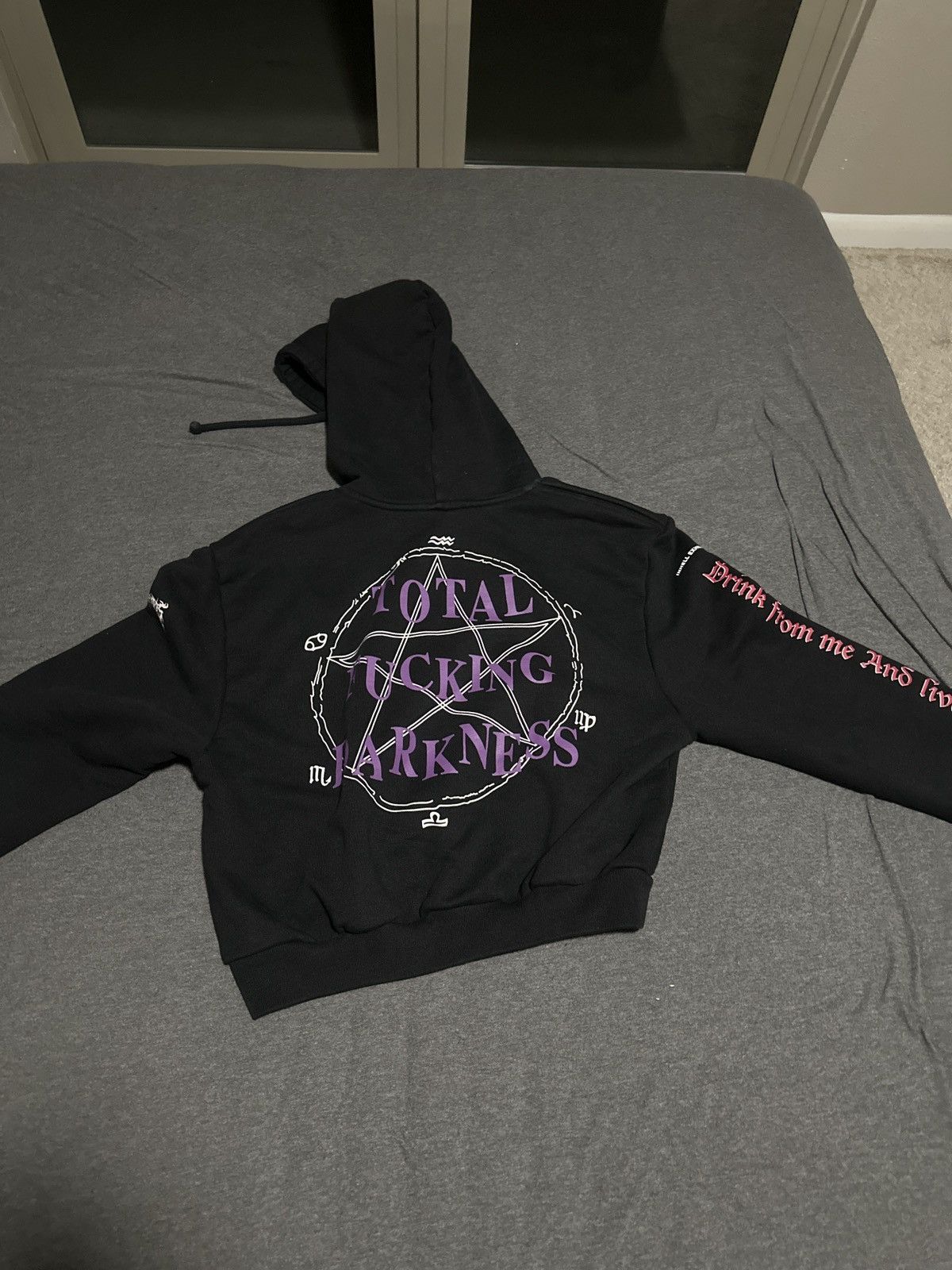 image of Vetements Total Fucking Darkness Hoodie Autmne Hiver2017 in Black, Men's (Size Small)