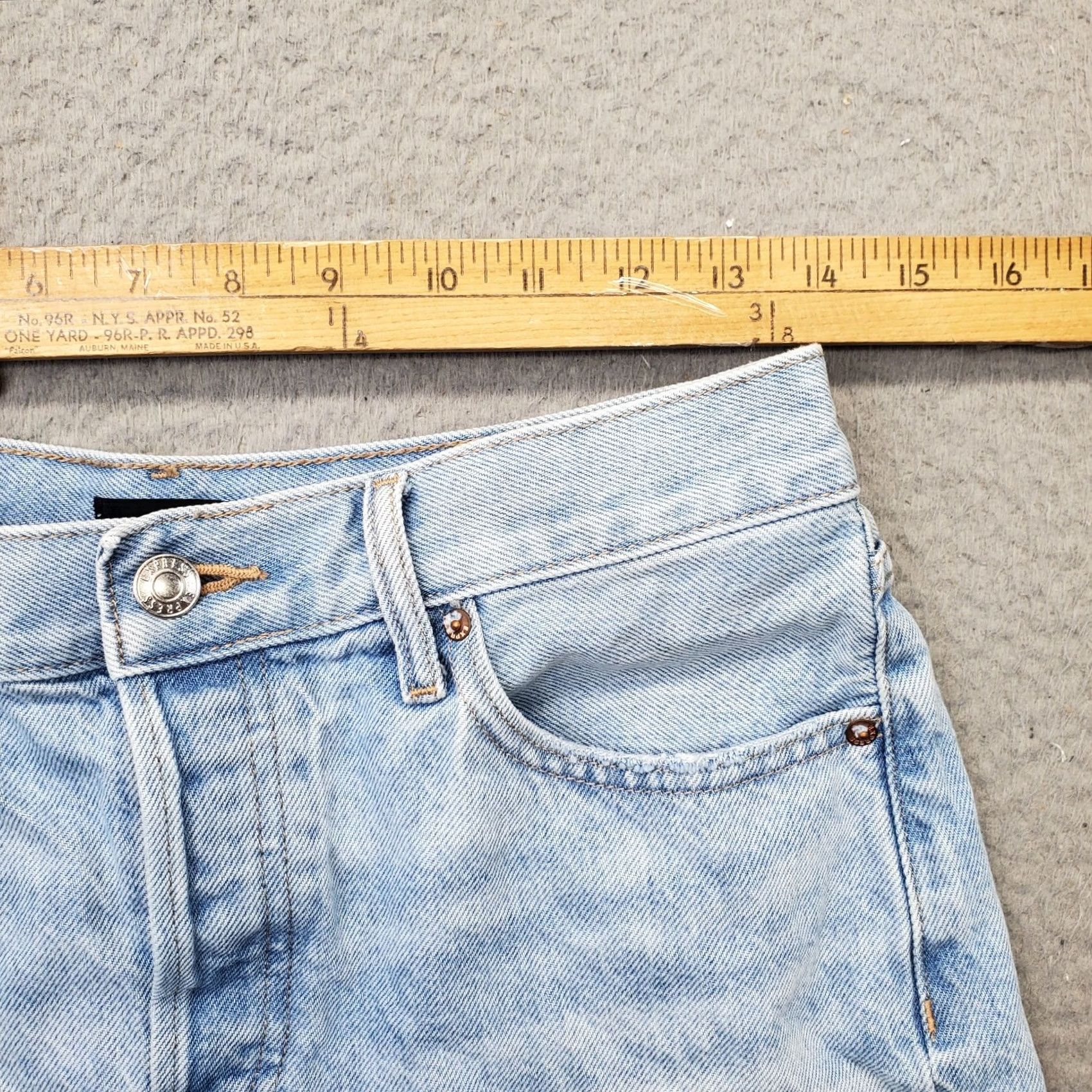 Express Express Womens Jeans Shorts 6 Blue Denim High Rise Button Fly 2" Inseam Shirt? Size 28" / US 6 / IT 42 - 5 Thumbnail