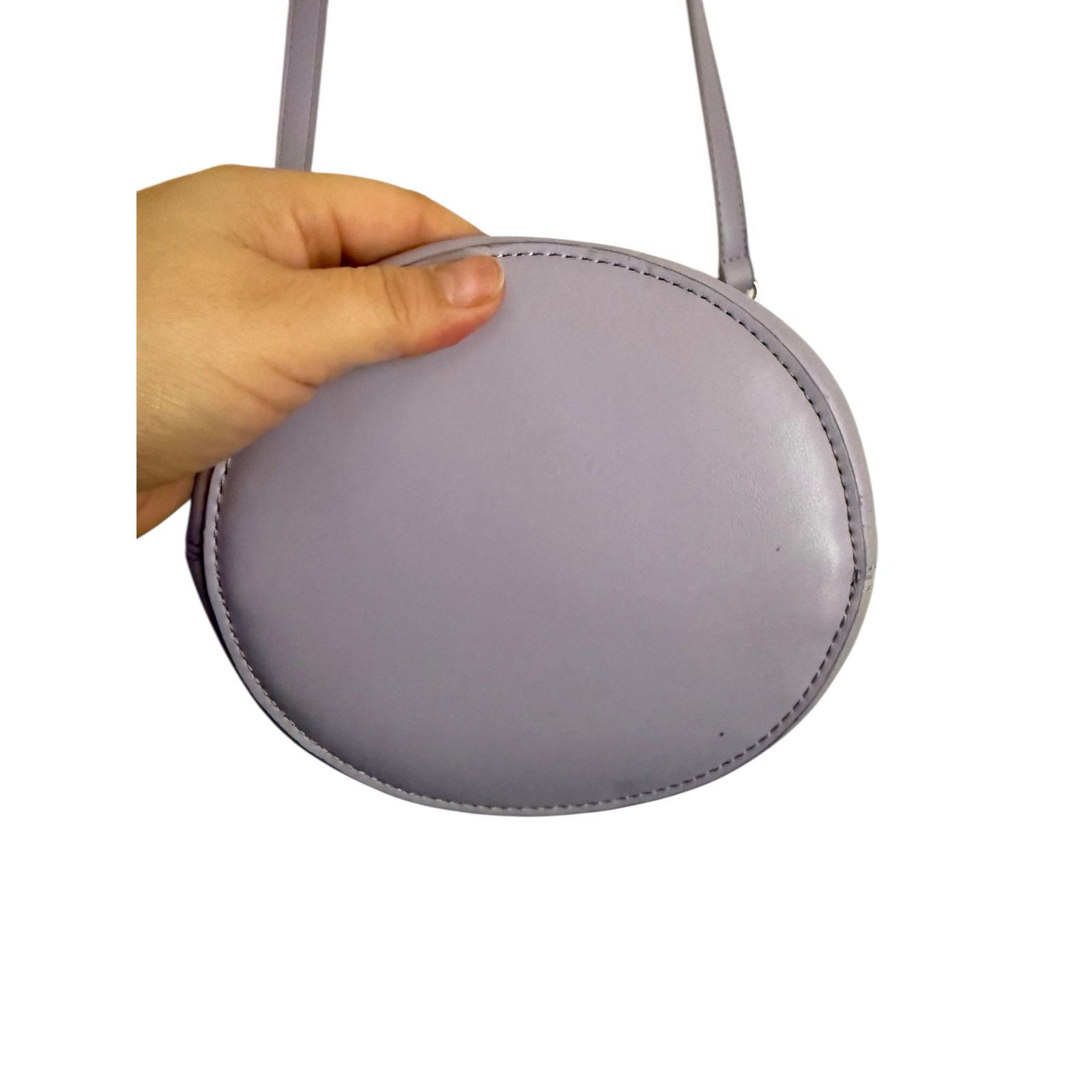 Anthropologie Melie Bianco Lavender Vegan Leather Bucket Crossbody Bag Size ONE SIZE - 4 Thumbnail