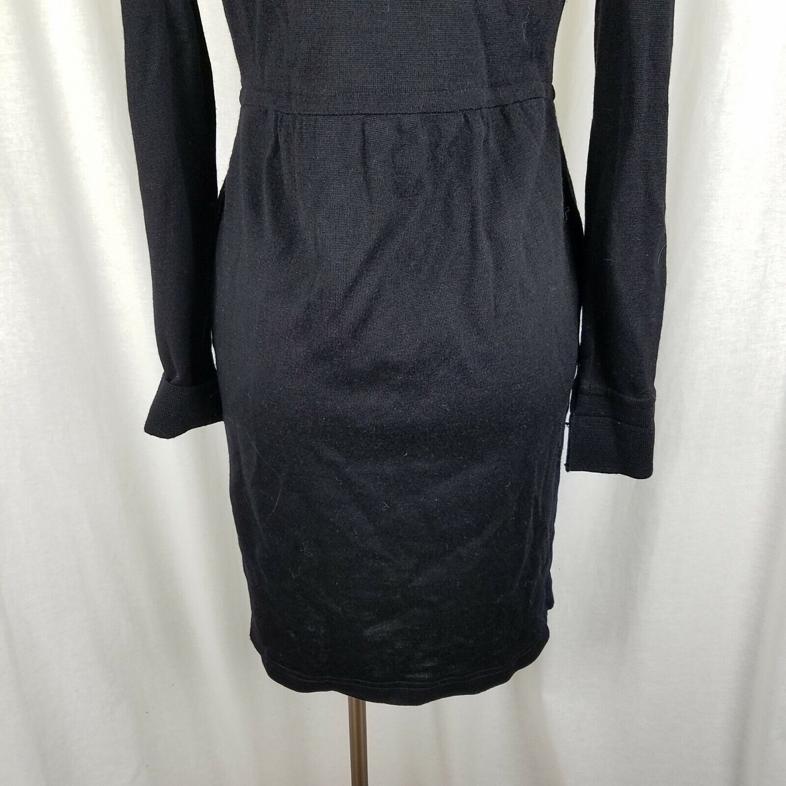 Vintage Vtg Santana Double Knit Sweater Coat Dress S M Gold Buttons Size M / US 6-8 / IT 42-44 - 7 Thumbnail