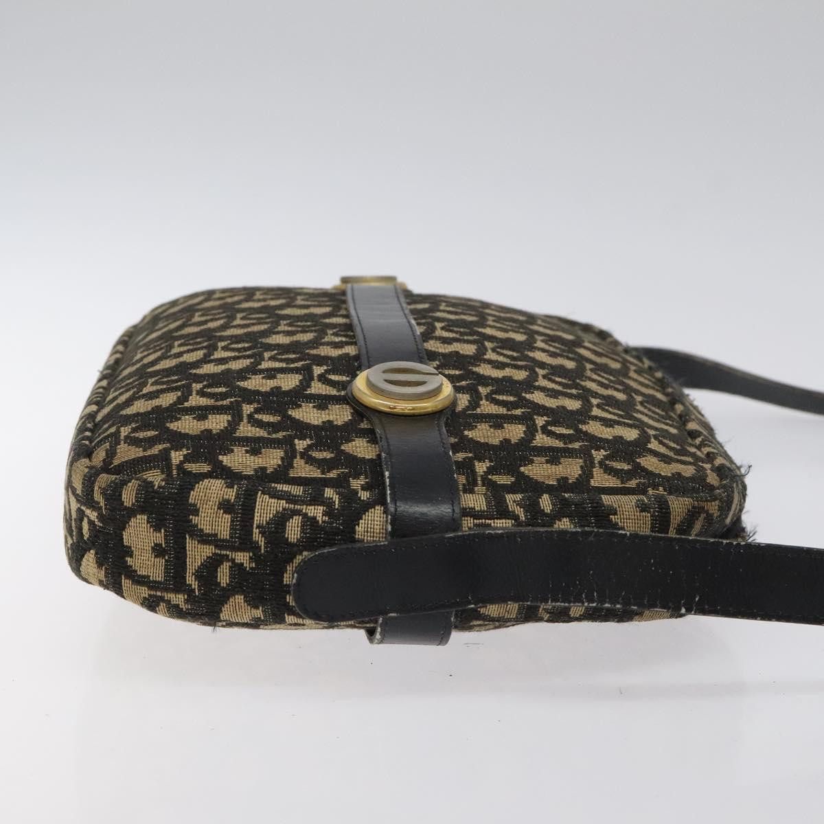 Dior DIOR Trotter Canvas Shoulder Bag Black Gold Size ONE SIZE - 4 Thumbnail