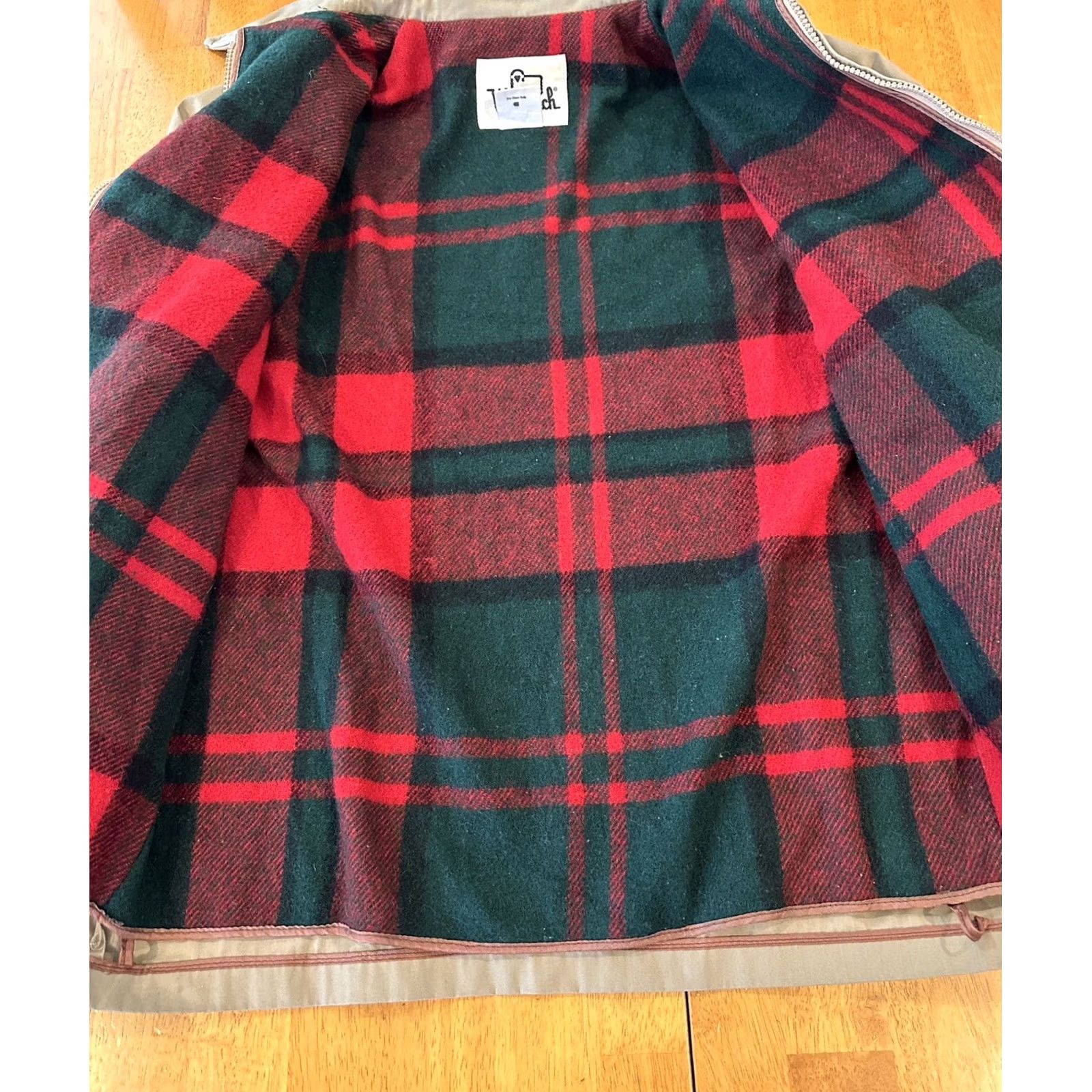 Vintage VINTAGE Woolrich Jacket Wool Flannel Lined Medium Beige Cotton Men Regular 80s Basic Coat Lined Size US M / EU 48-50 / 2 - 3 Thumbnail