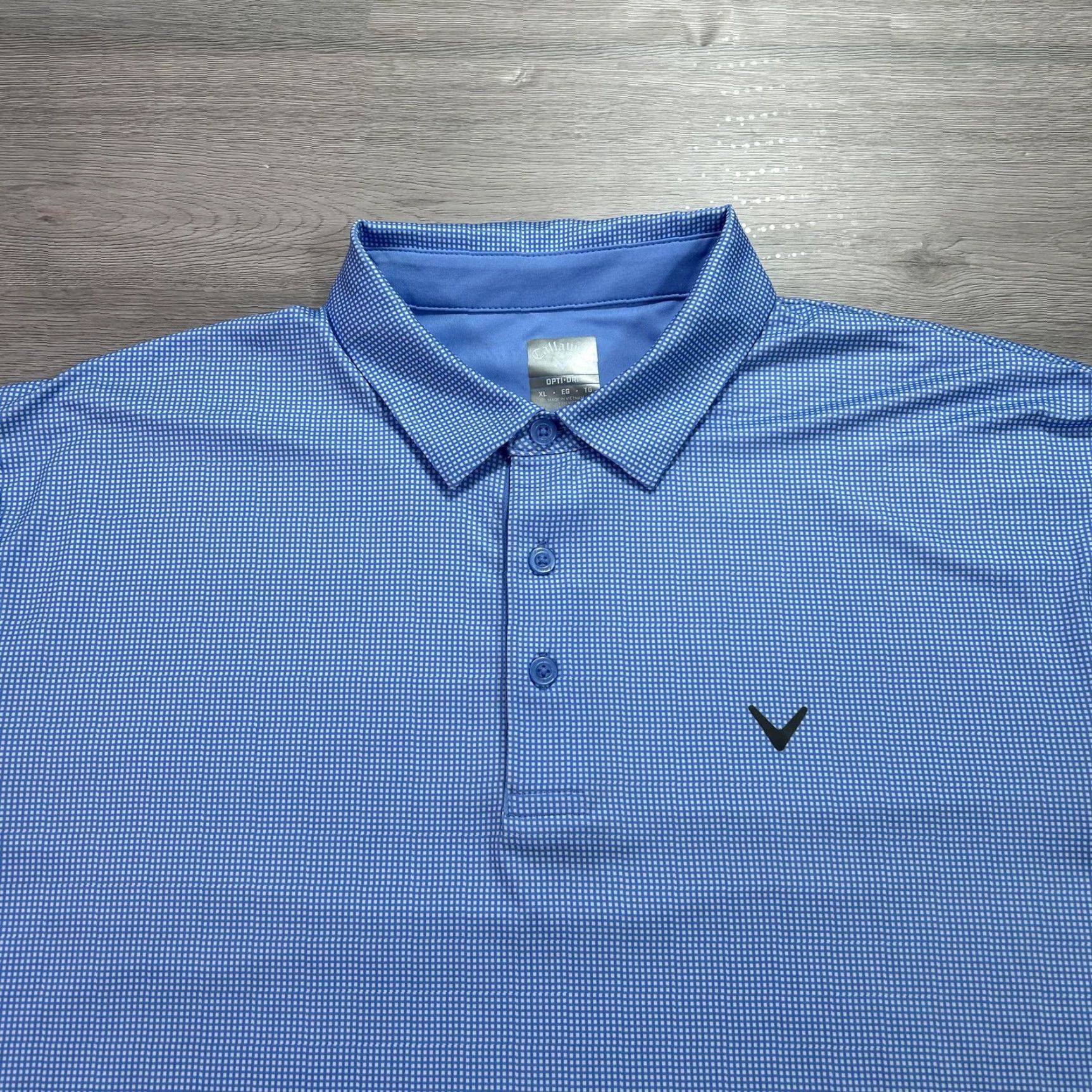 Callaway Callaway Polo Shirt Mens XL Blue Opti Dri Golf Performance Stretch Micro Check Size US XL / EU 56 / 4 - 3 Thumbnail