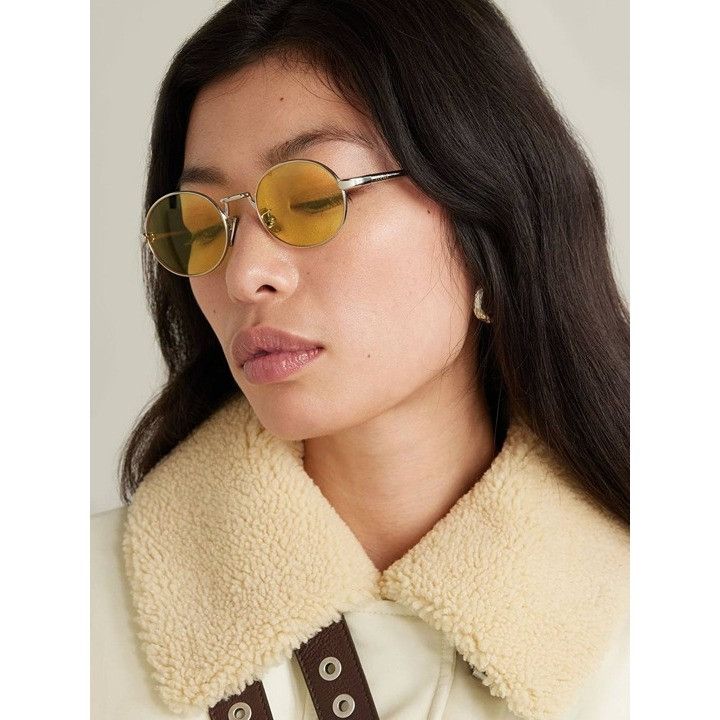 Loewe Loewe LW40151U 16J Sunglasses Silver Oval Frame Size ONE SIZE - 3 Thumbnail
