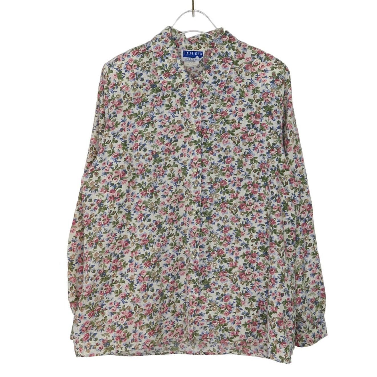 Vintage 70s Vintage Floral Button Up Blouse Cottagecore Top Medium Size M / US 6-8 / IT 42-44 - 3 Thumbnail