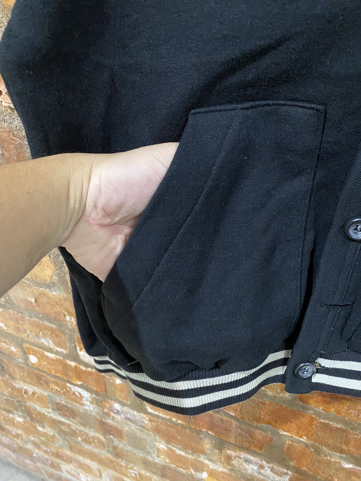 SS99 MILKBOY Large Spell Out Sleeve patch Sweat cardigan