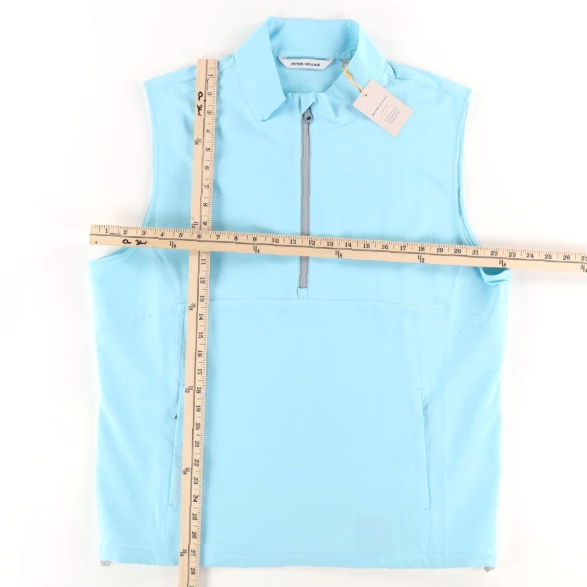 Peter Millar Peter Millar Windward 1/2 Zip Vest Caribbean Blue Men L Shirt Jacket Mock Windward 1/2 Zip Vest Mens Caribbean Blue L Size US L / EU 52-54 / 3 - 3 Thumbnail