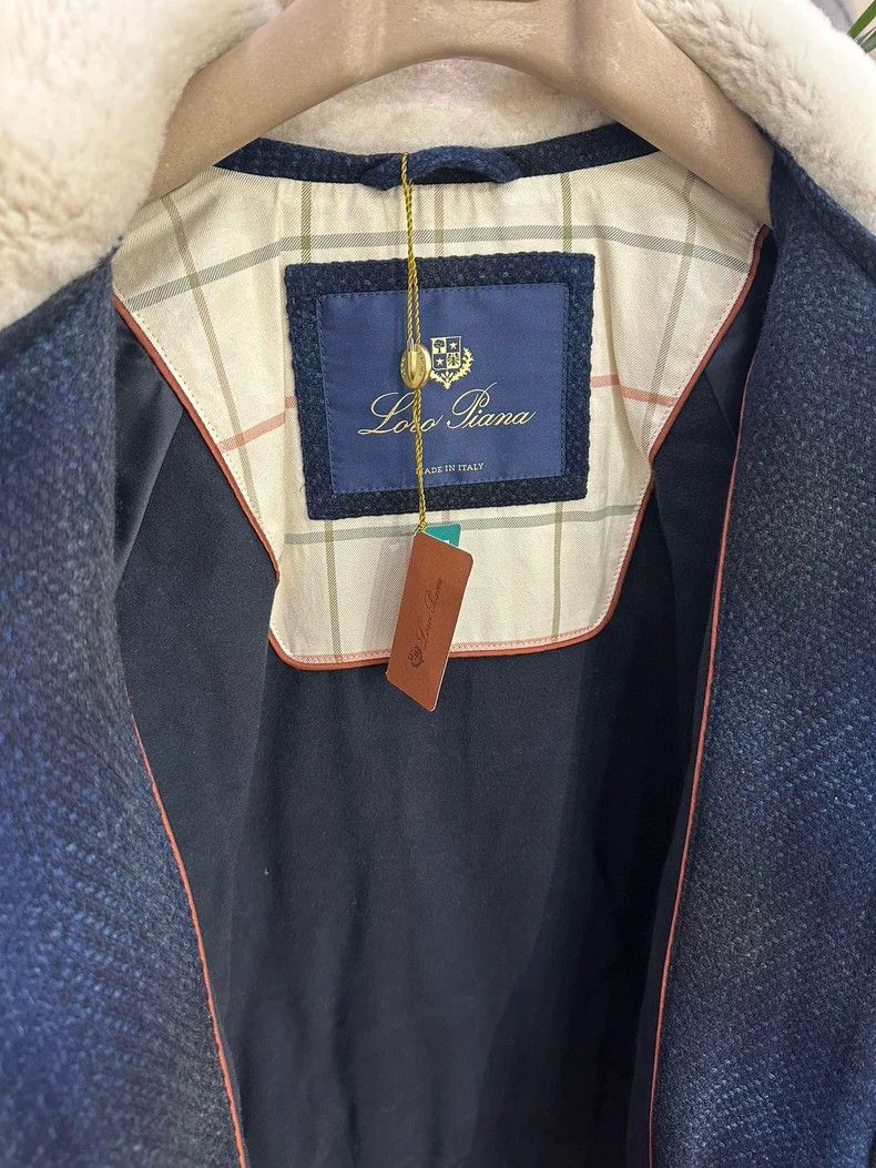 Loro Piana LORO PIANA Blue and black checkered cashmere coat Size XS / US 0-2 / IT 36-38 - 8 Thumbnail